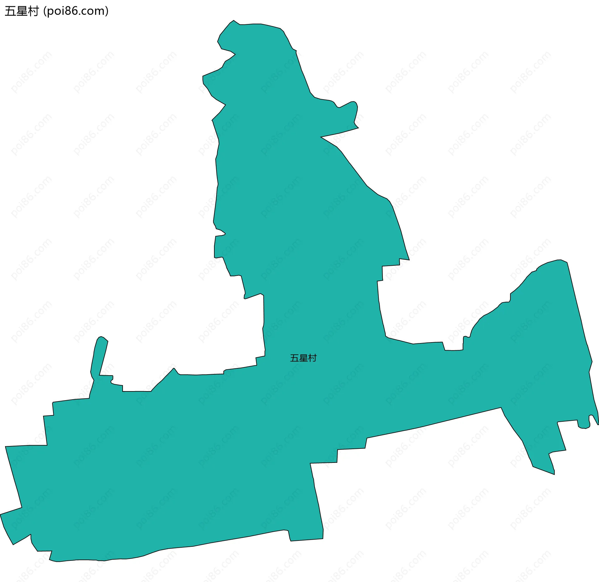 五星村边界地图