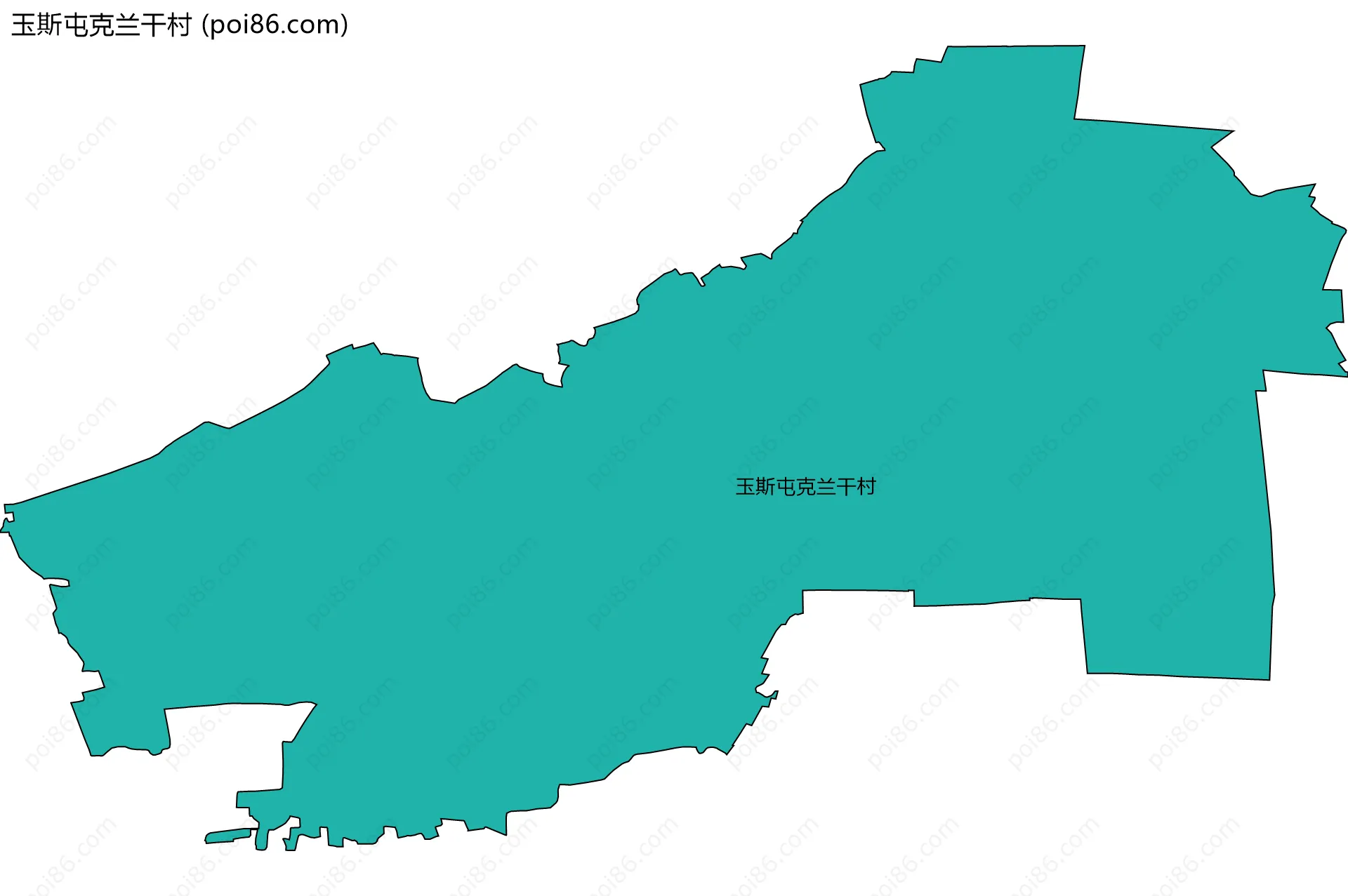玉斯屯克兰干村边界地图