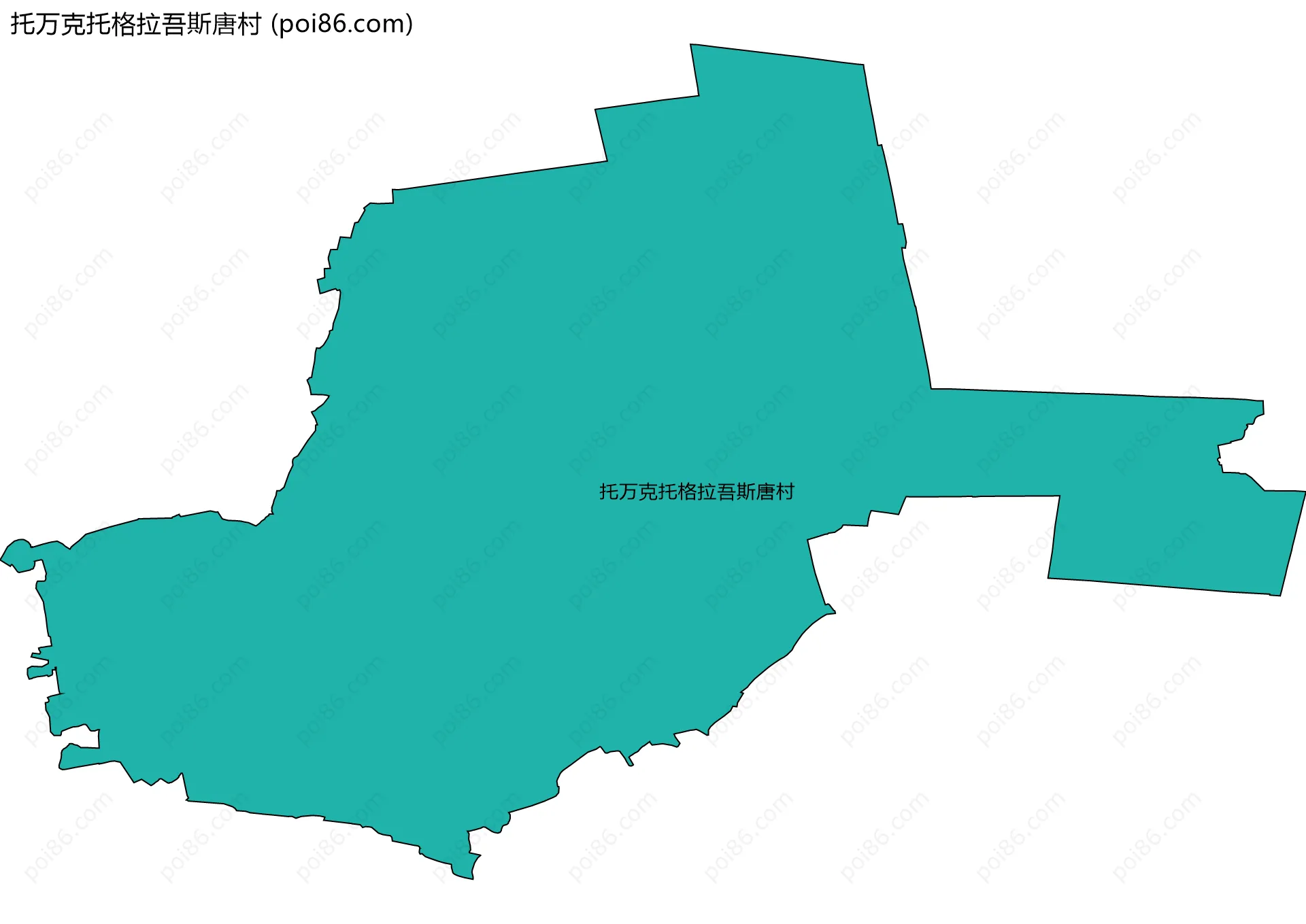 托万克托格拉吾斯唐村边界地图