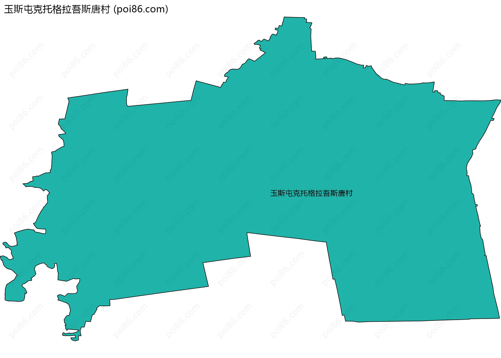 玉斯屯克托格拉吾斯唐村边界地图