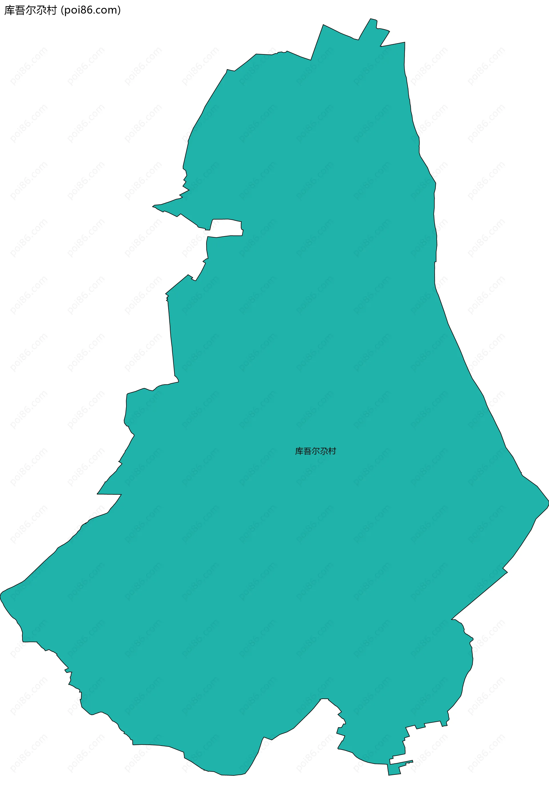 库吾尔尕村边界地图