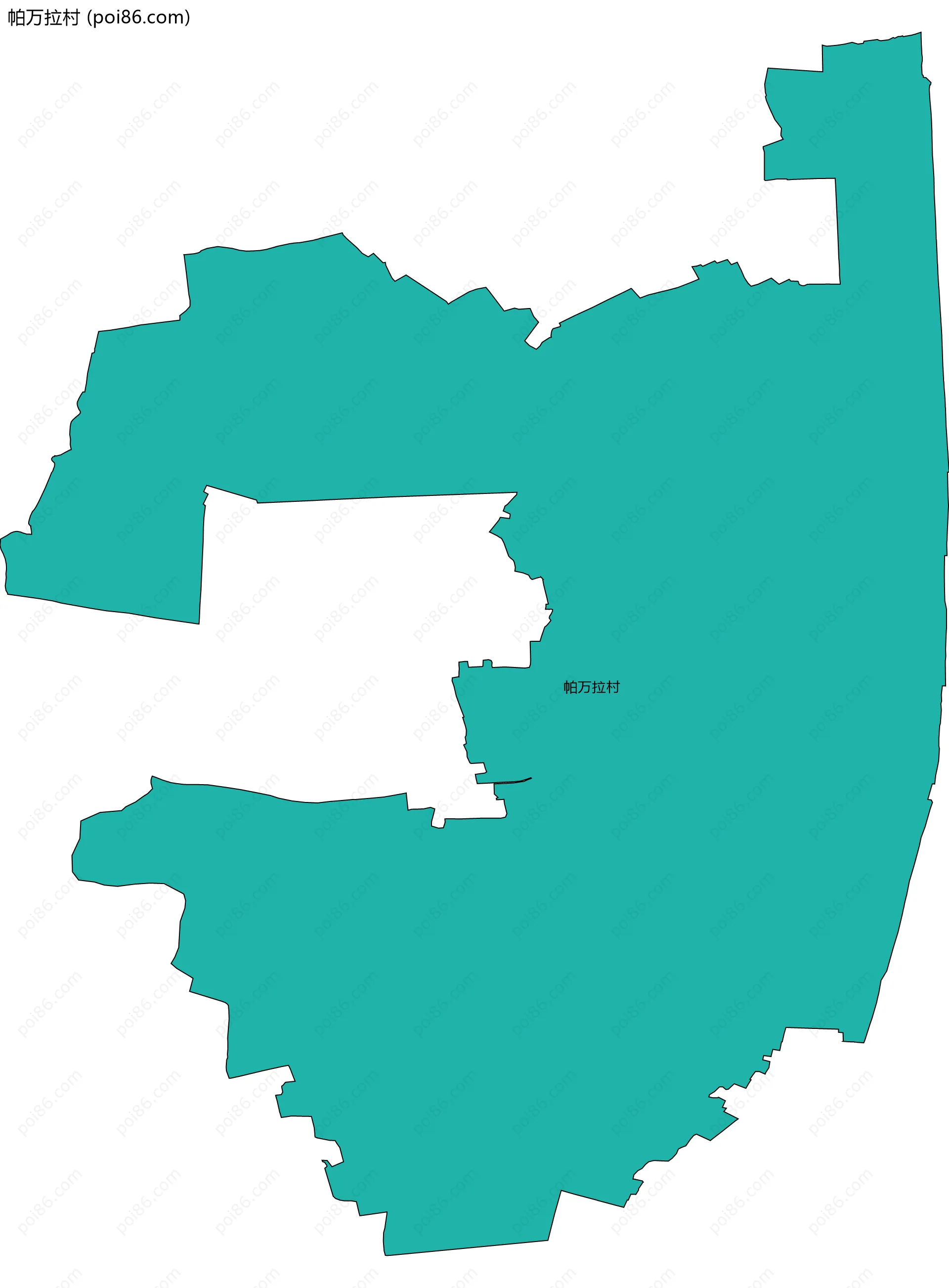 帕万拉村边界地图