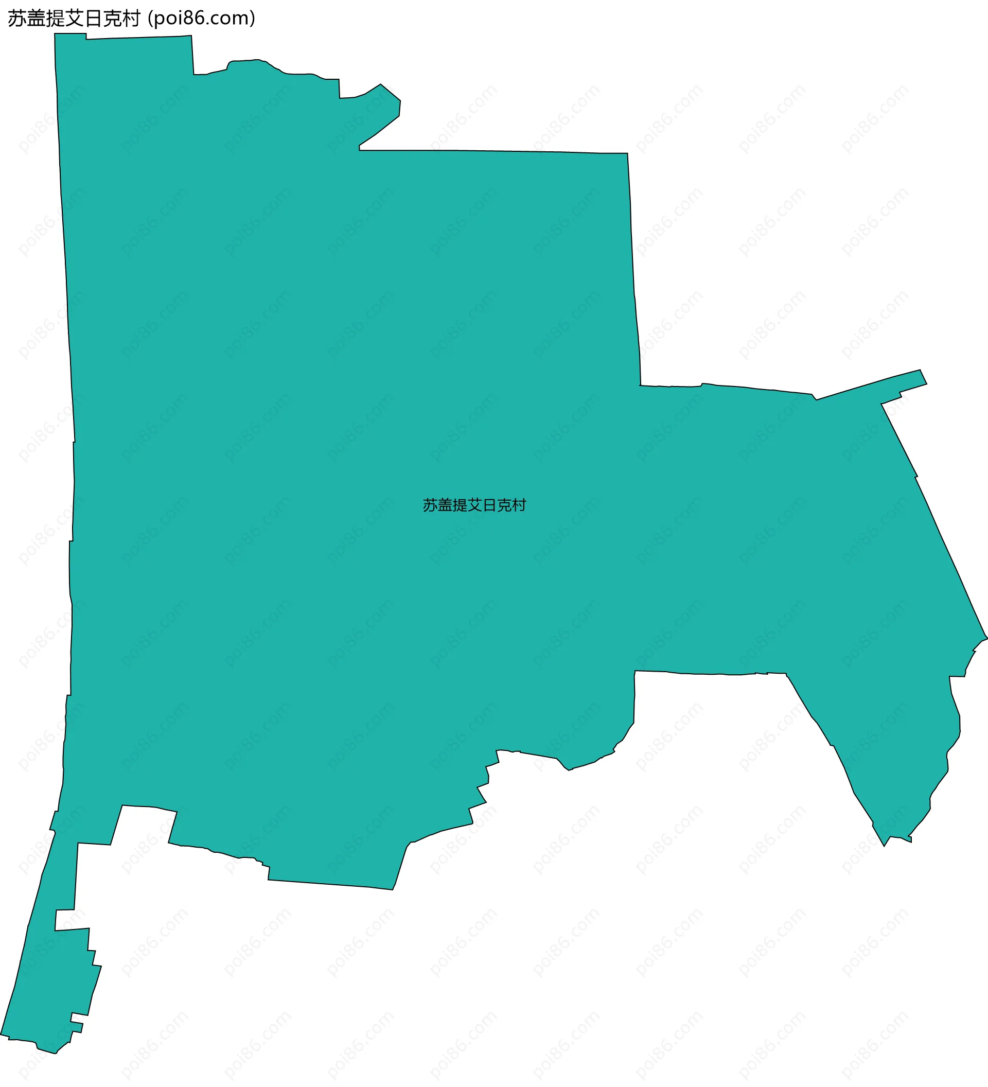苏盖提艾日克村边界地图