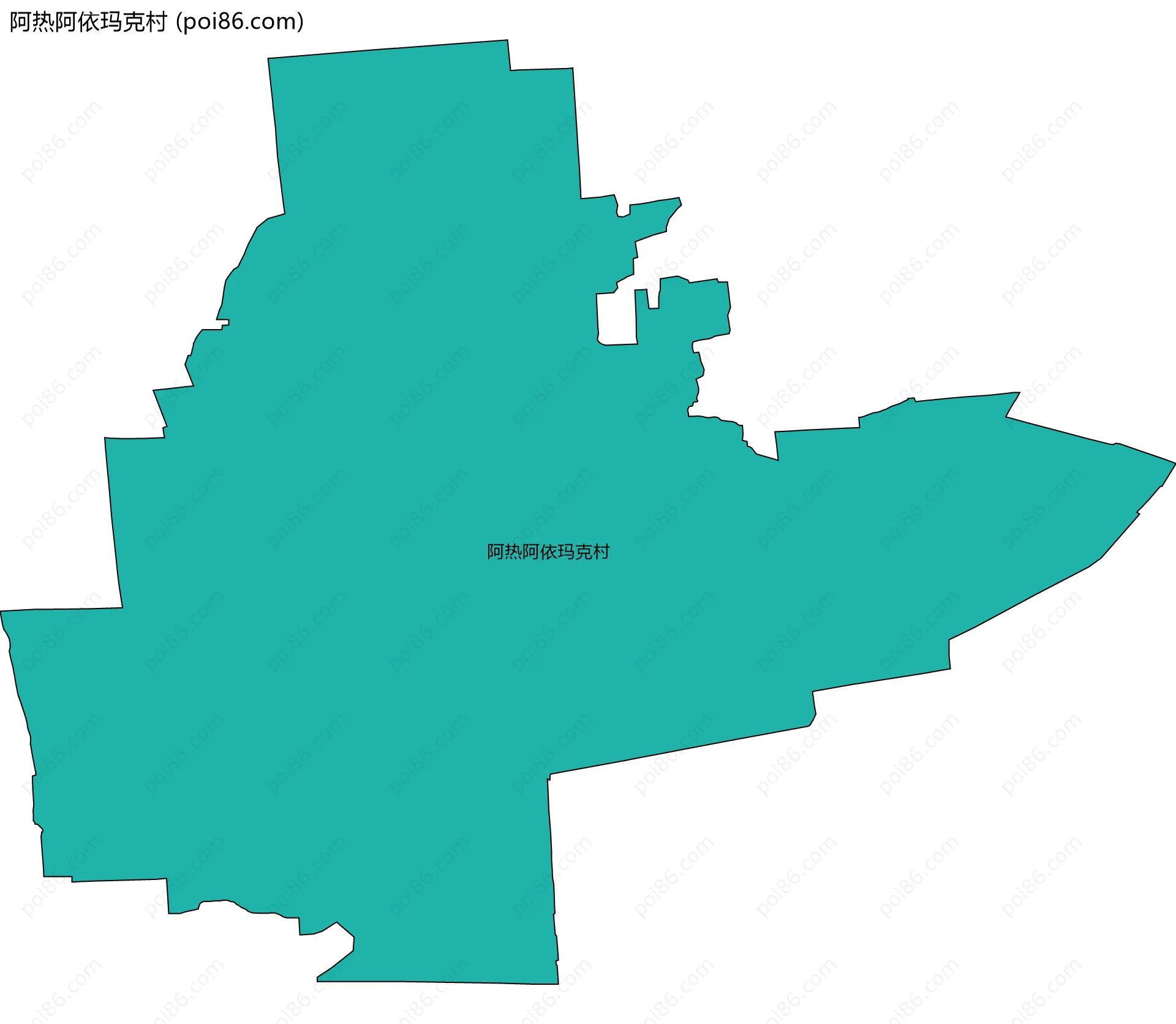 阿热阿依玛克村边界地图