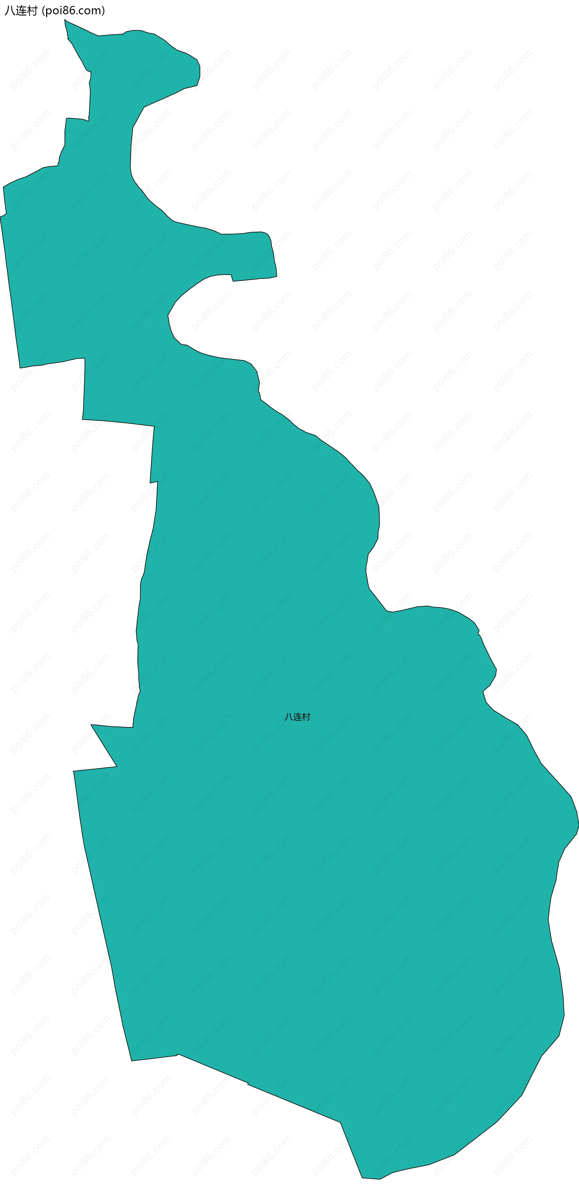 八连村边界地图