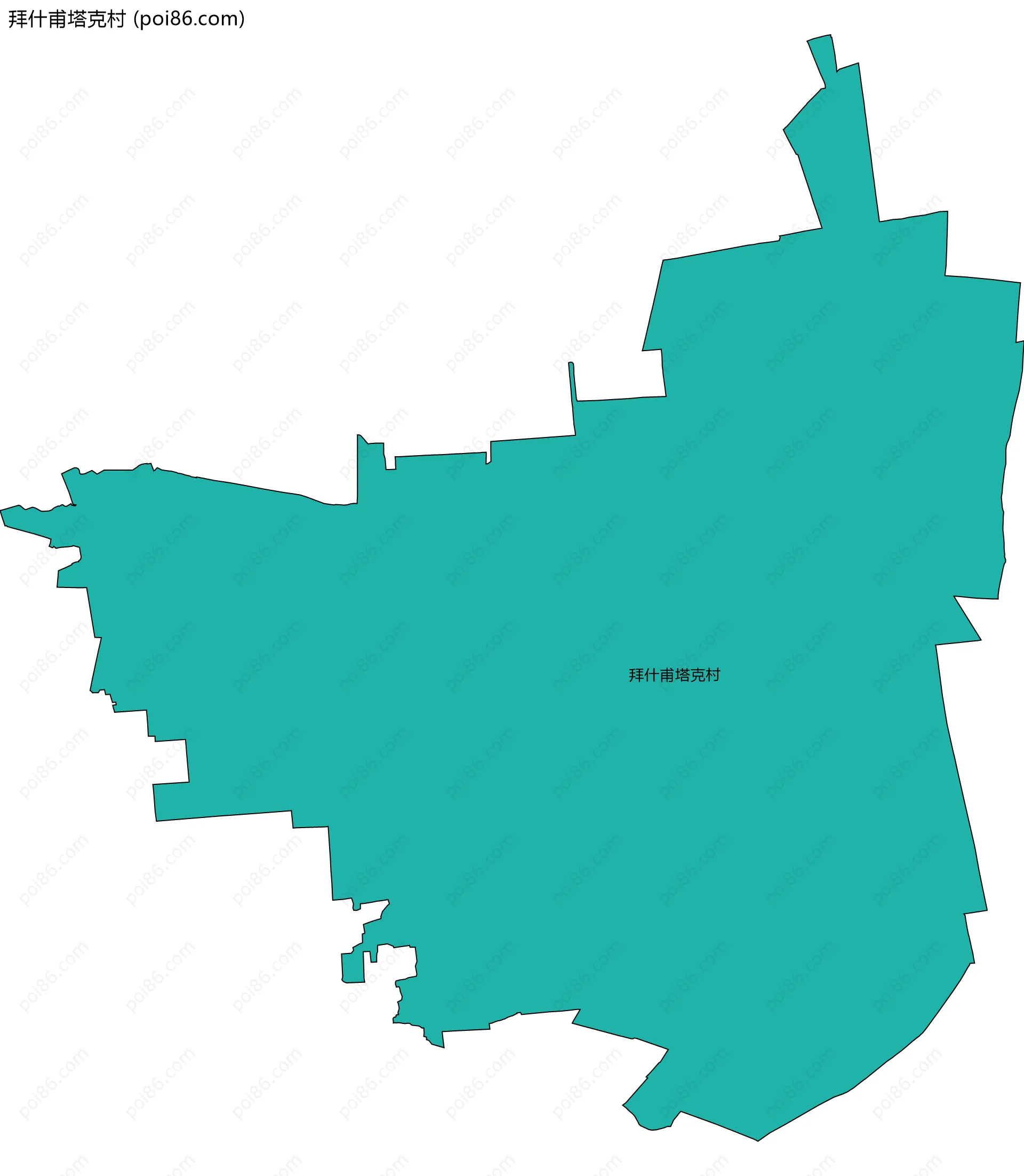 拜什甫塔克村边界地图