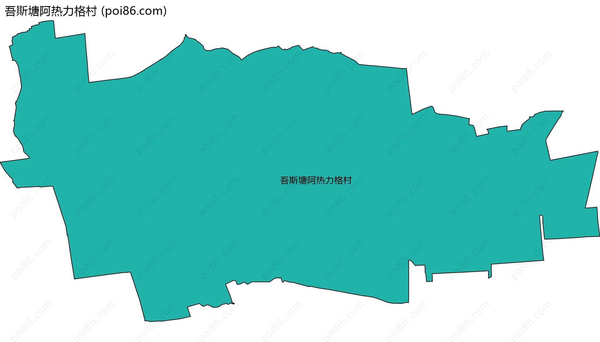 吾斯塘阿热力格村边界地图