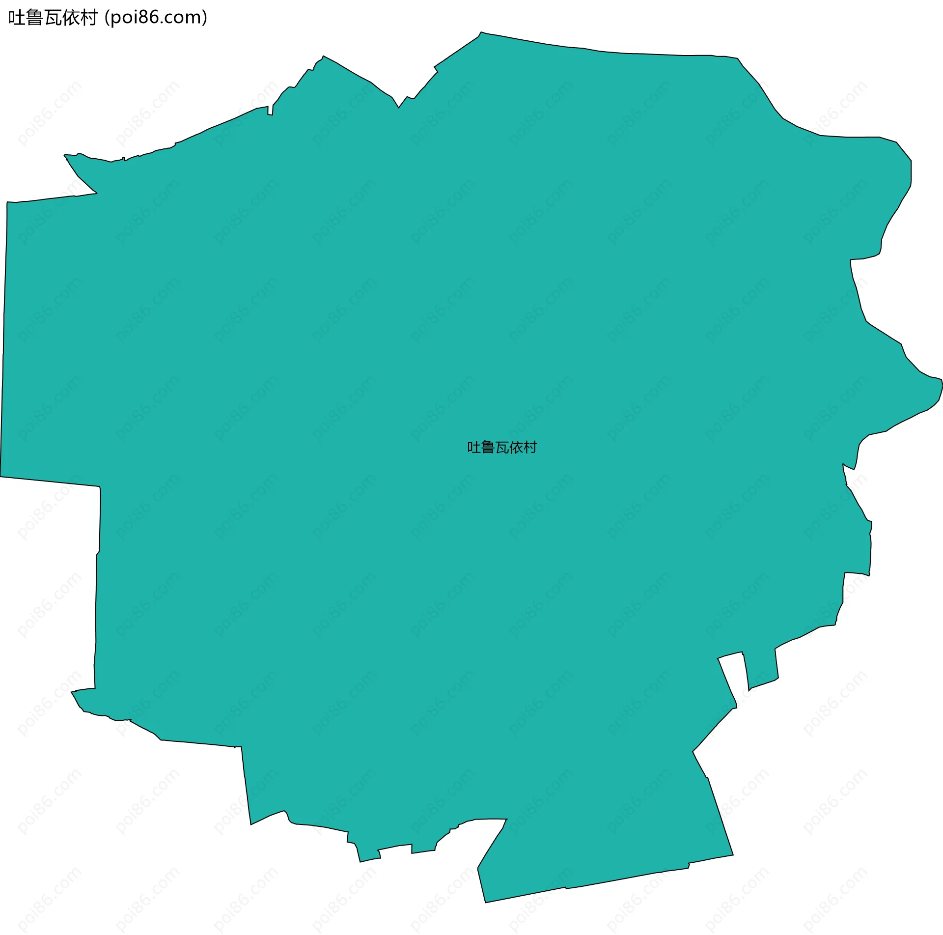 吐鲁瓦依村边界地图