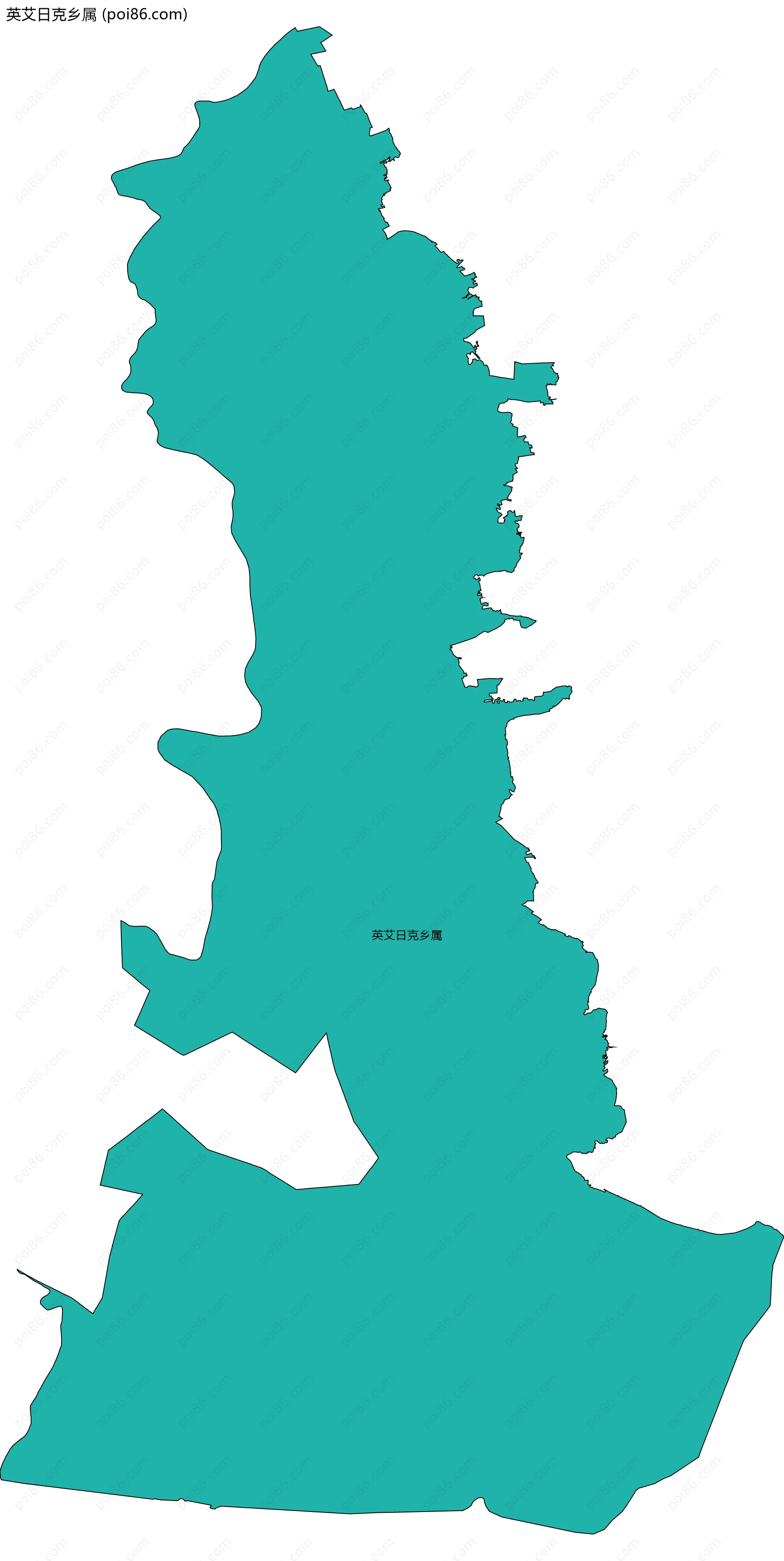 英艾日克乡属边界地图