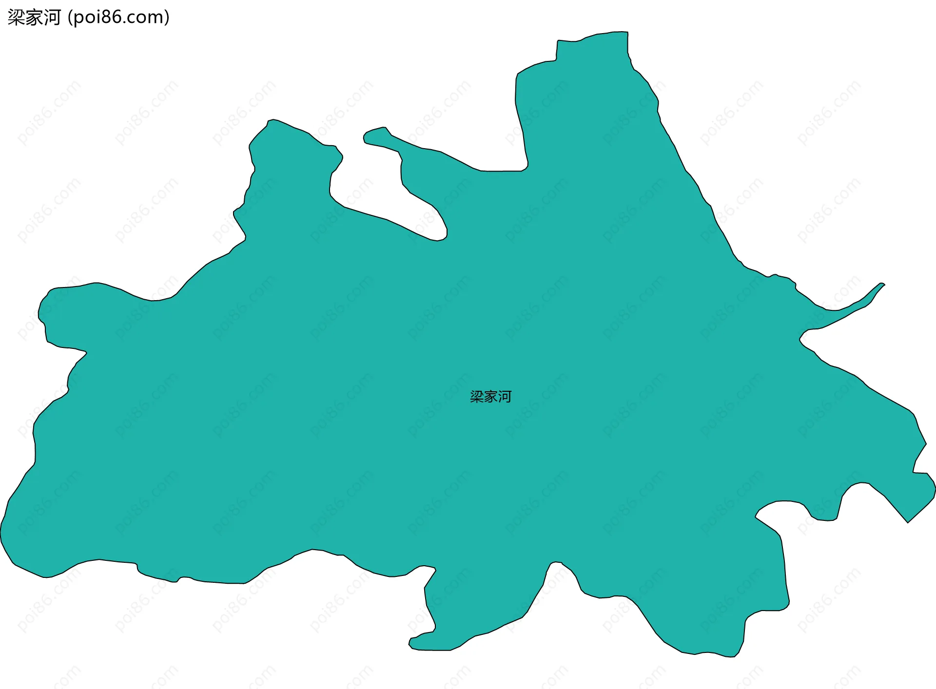 梁家河边界地图