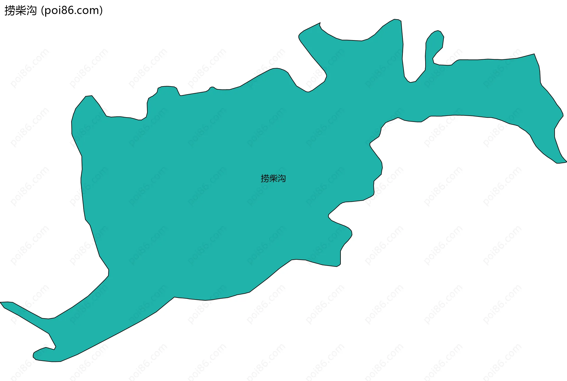 捞柴沟边界地图