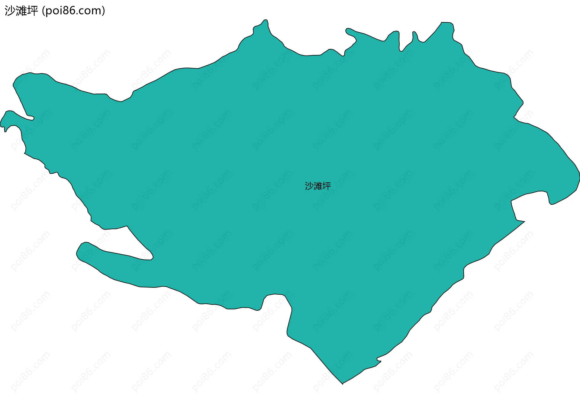沙滩坪边界地图