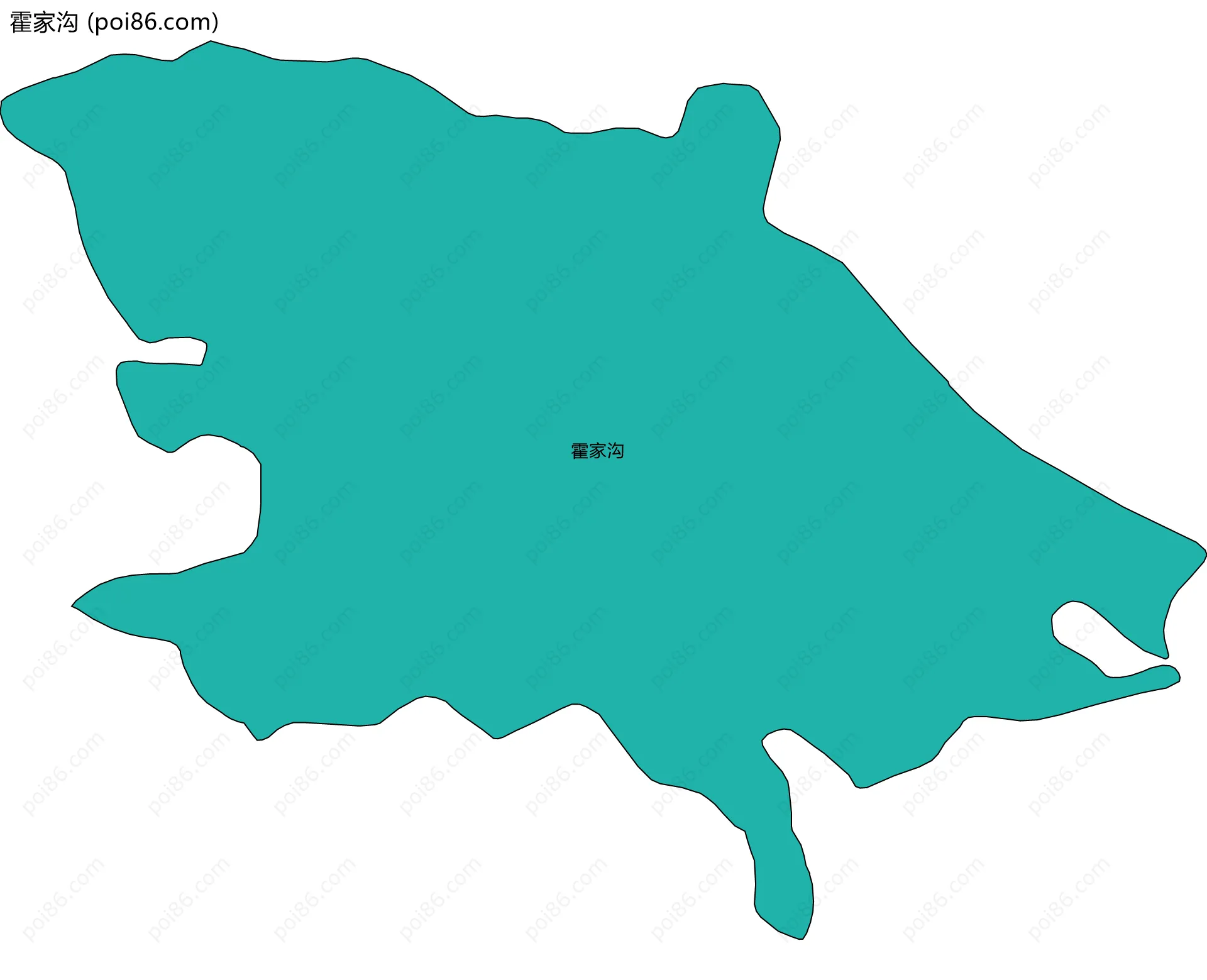 霍家沟边界地图