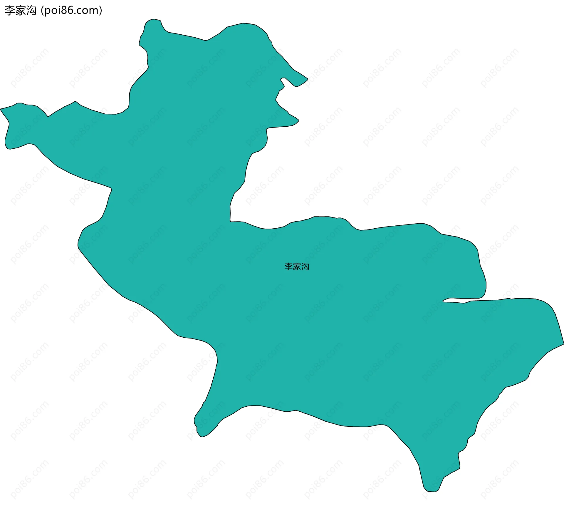 李家沟边界地图