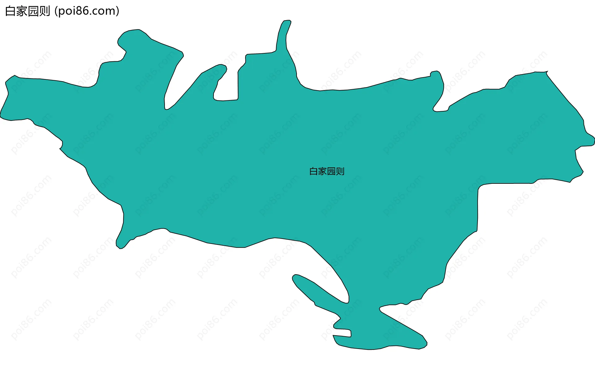 白家园则边界地图