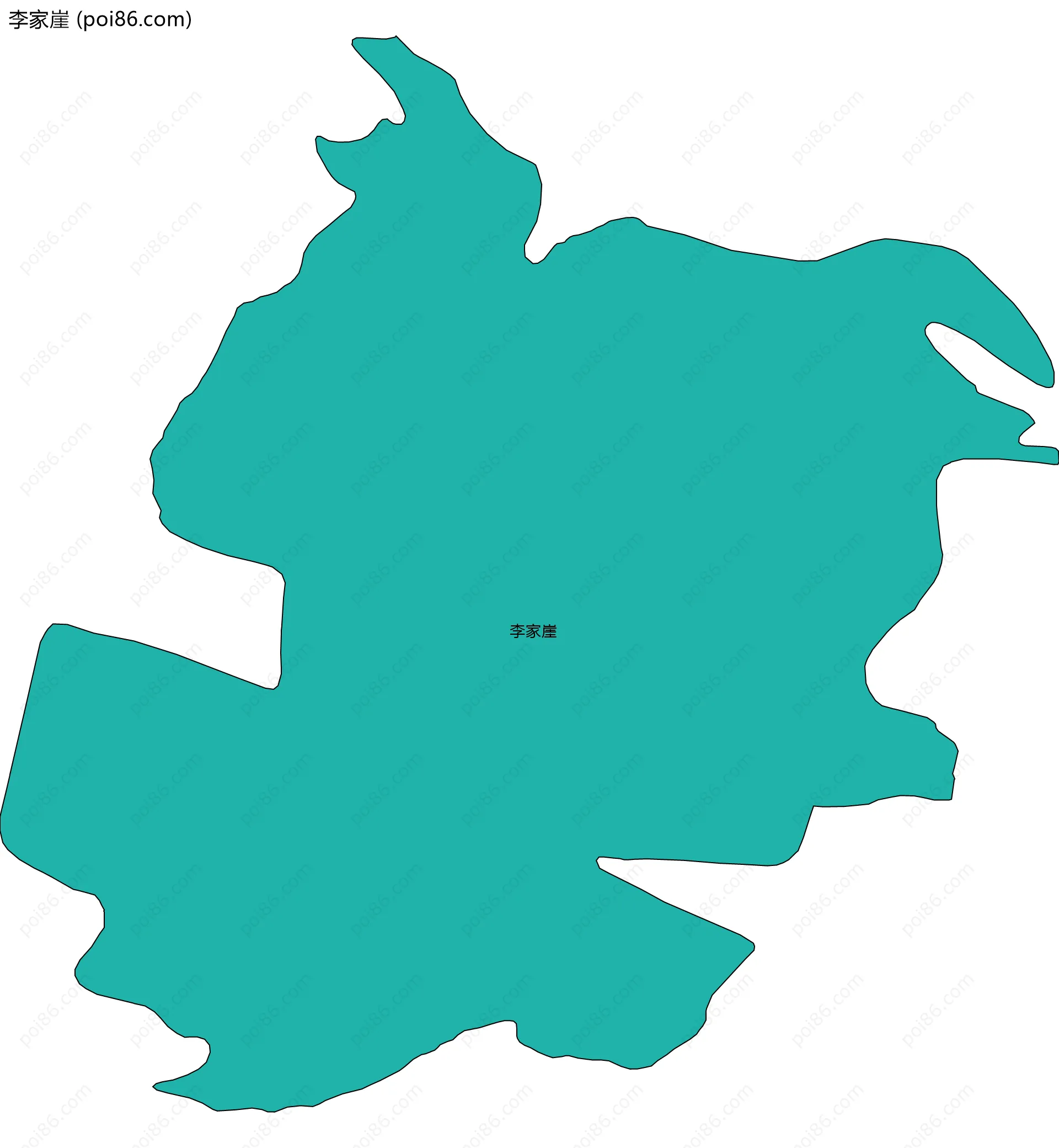 李家崖边界地图