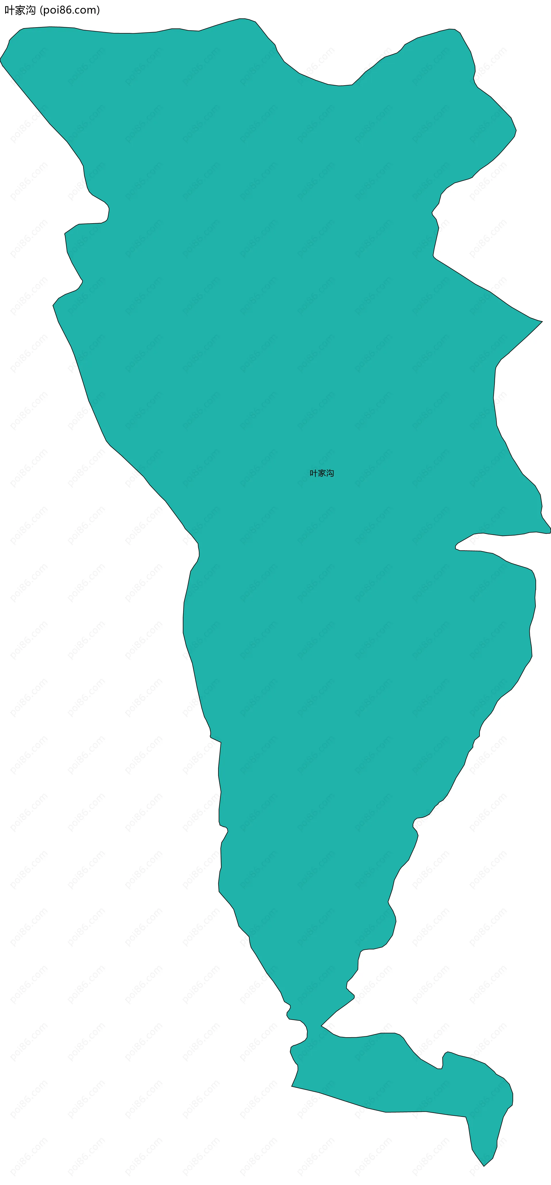 叶家沟边界地图