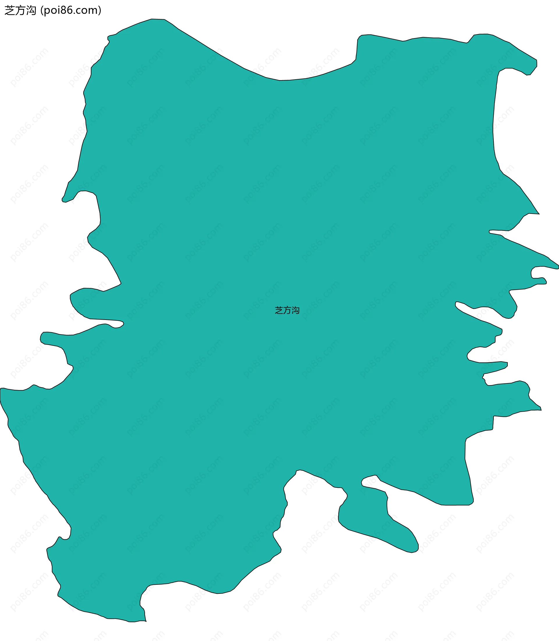 芝方沟边界地图