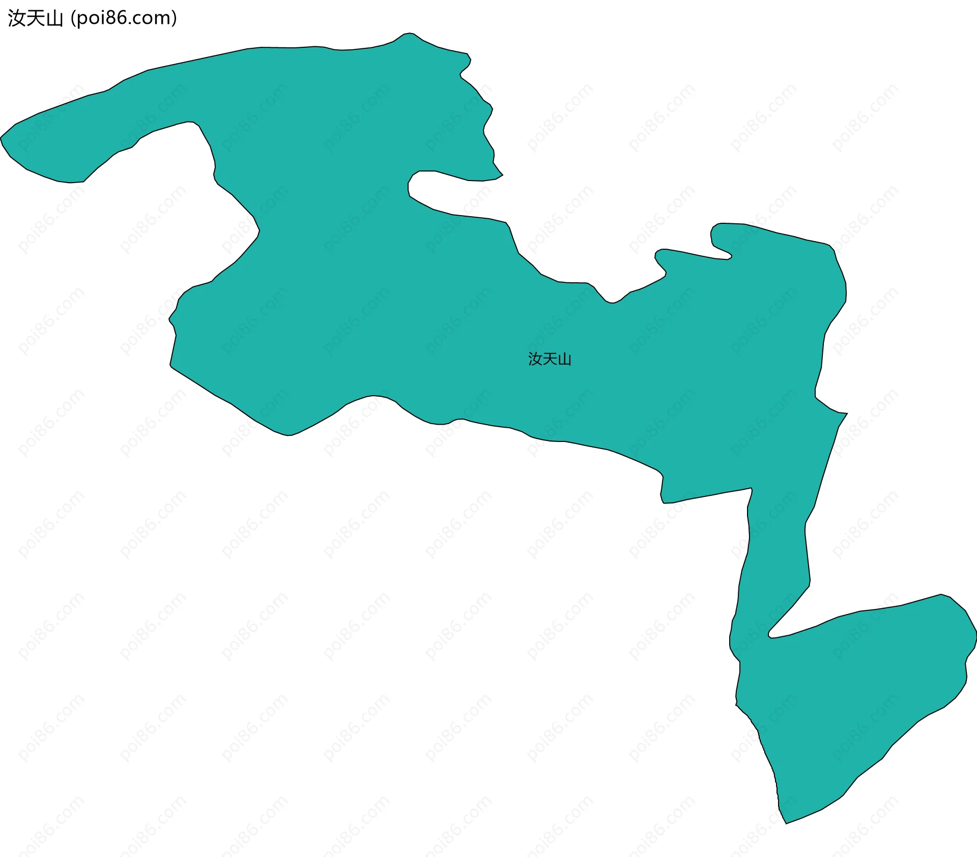 汝天山边界地图