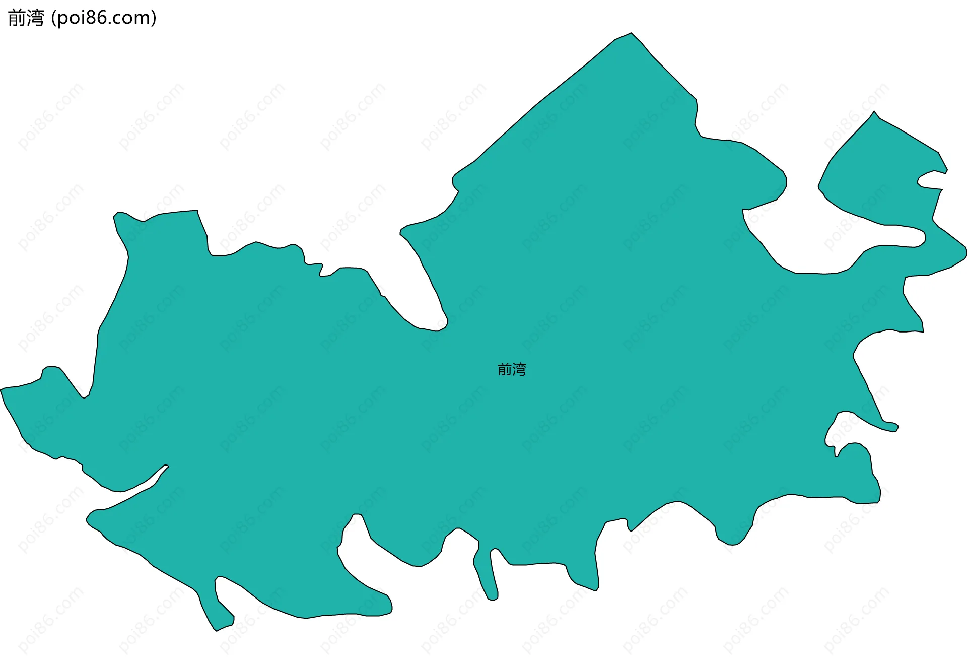 前湾边界地图
