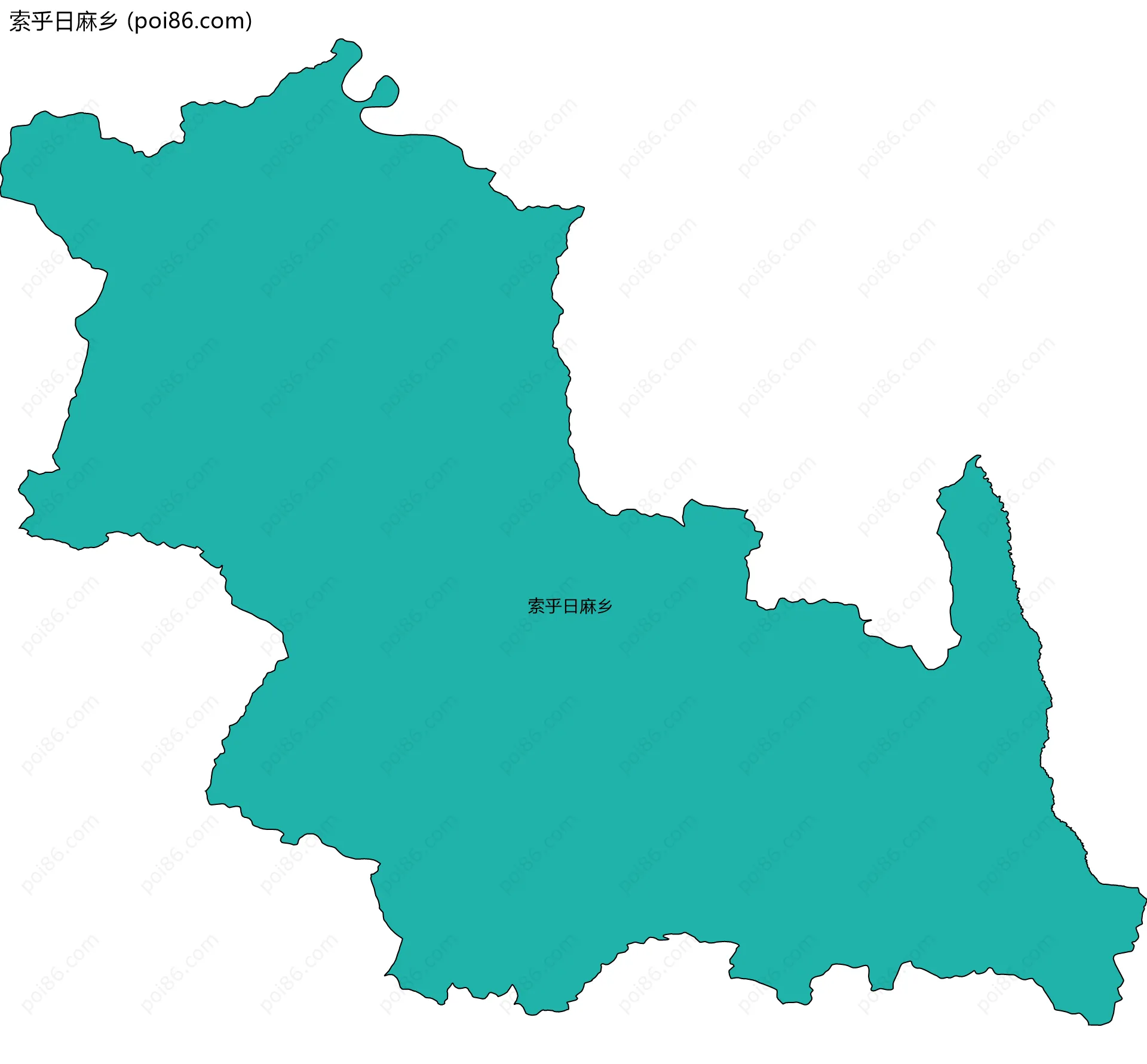 索乎日麻乡边界地图