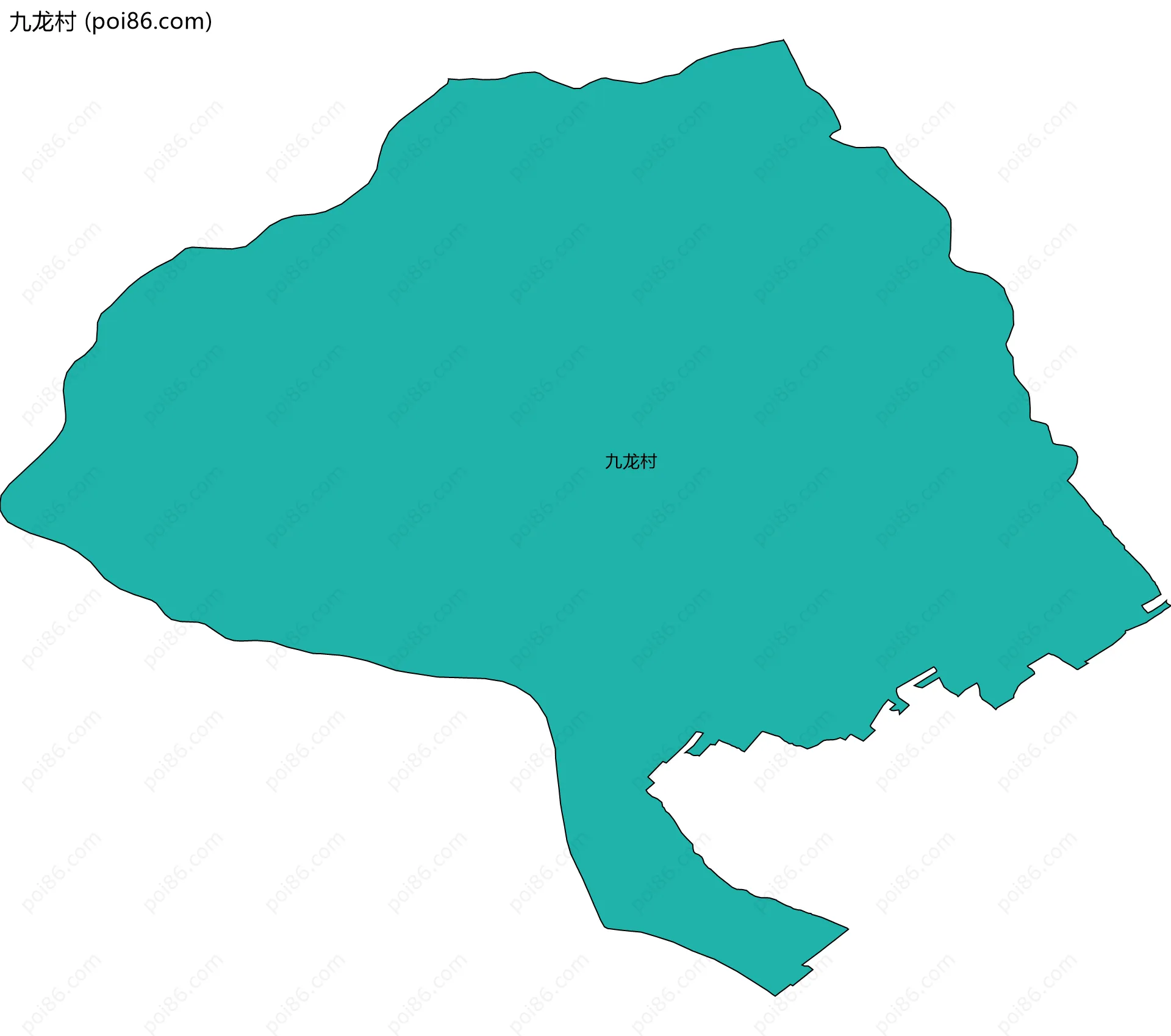 九龙村边界地图