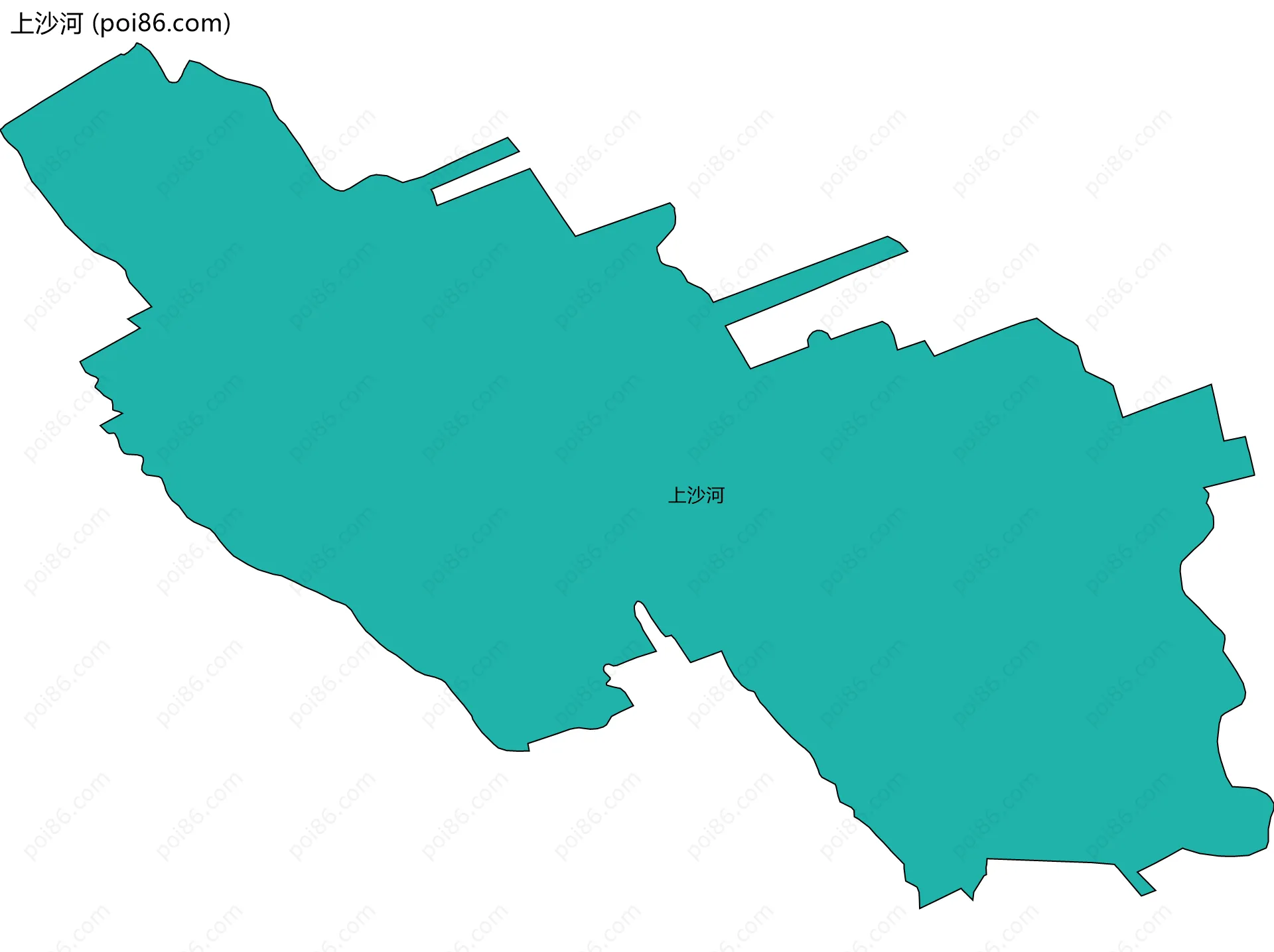 上沙河边界地图