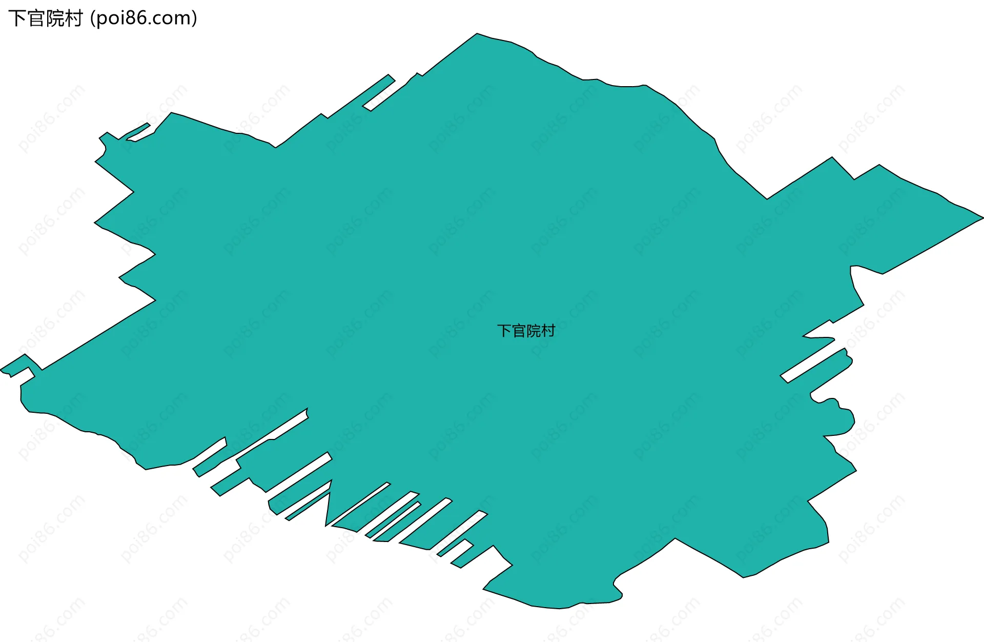 下官院村边界地图