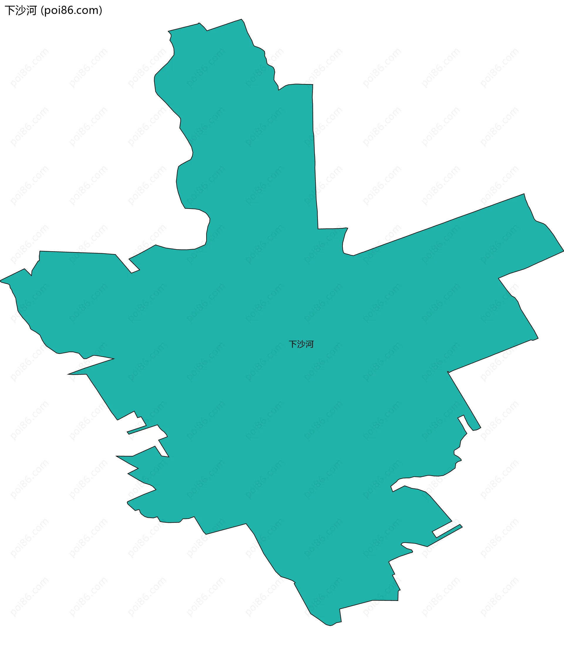 下沙河边界地图