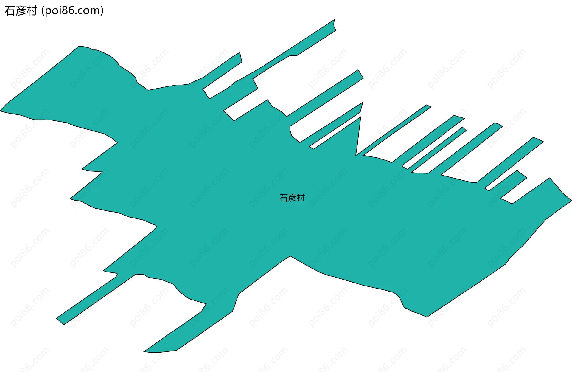 石彦村边界地图
