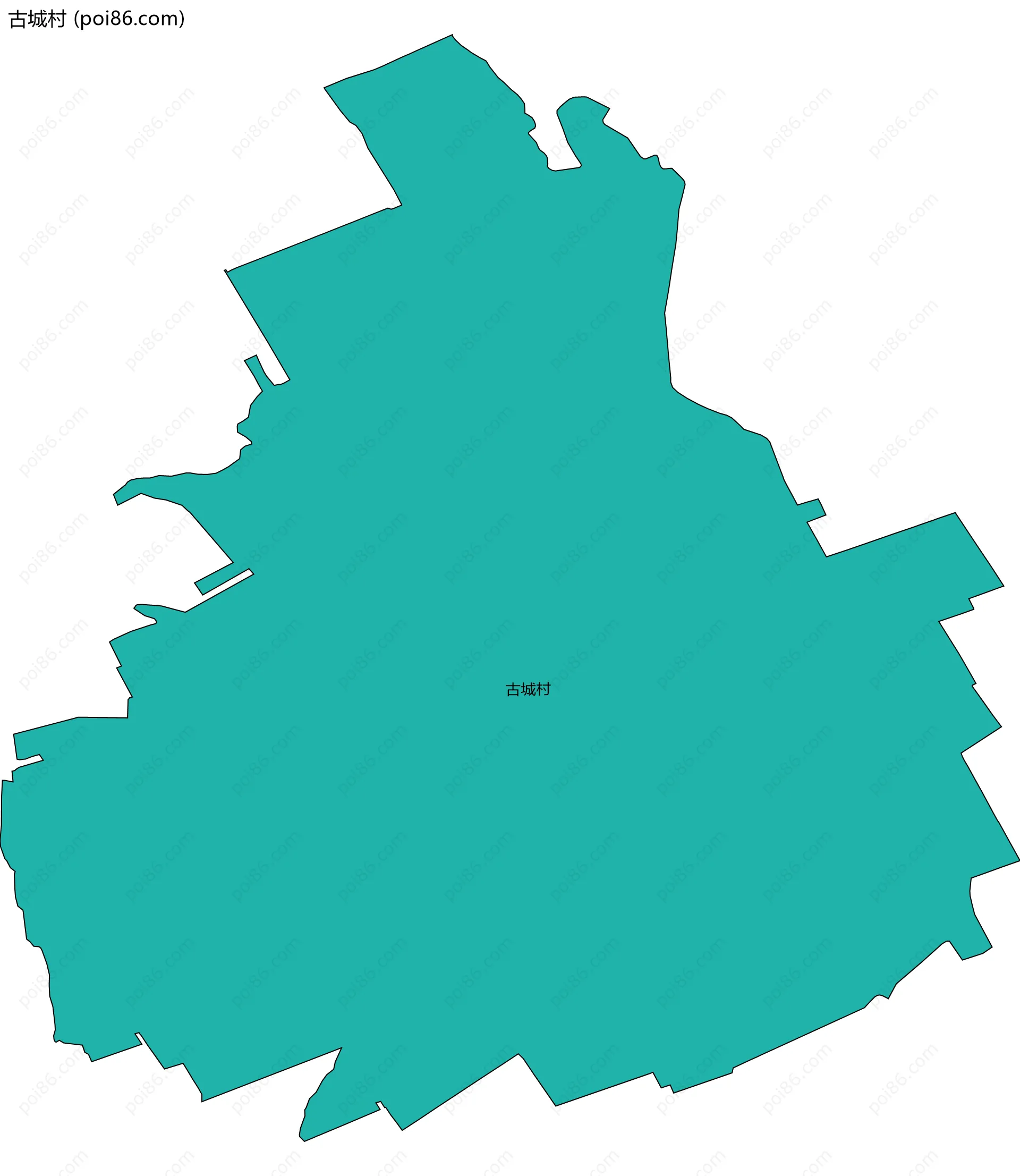 古城村边界地图