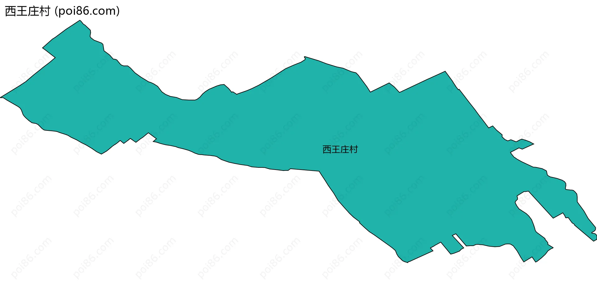 西王庄村边界地图