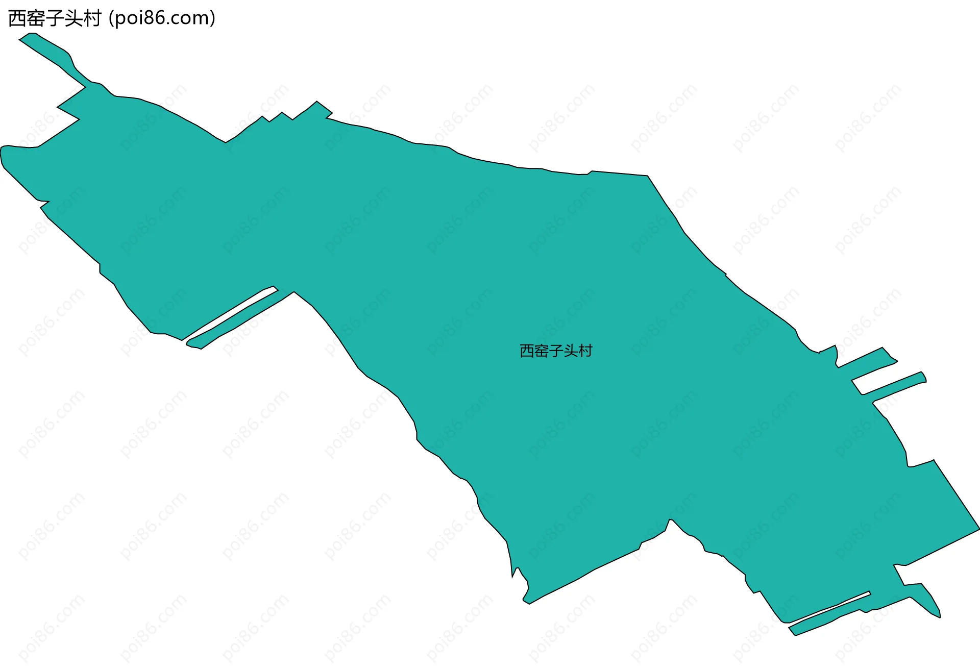 西窑子头村边界地图