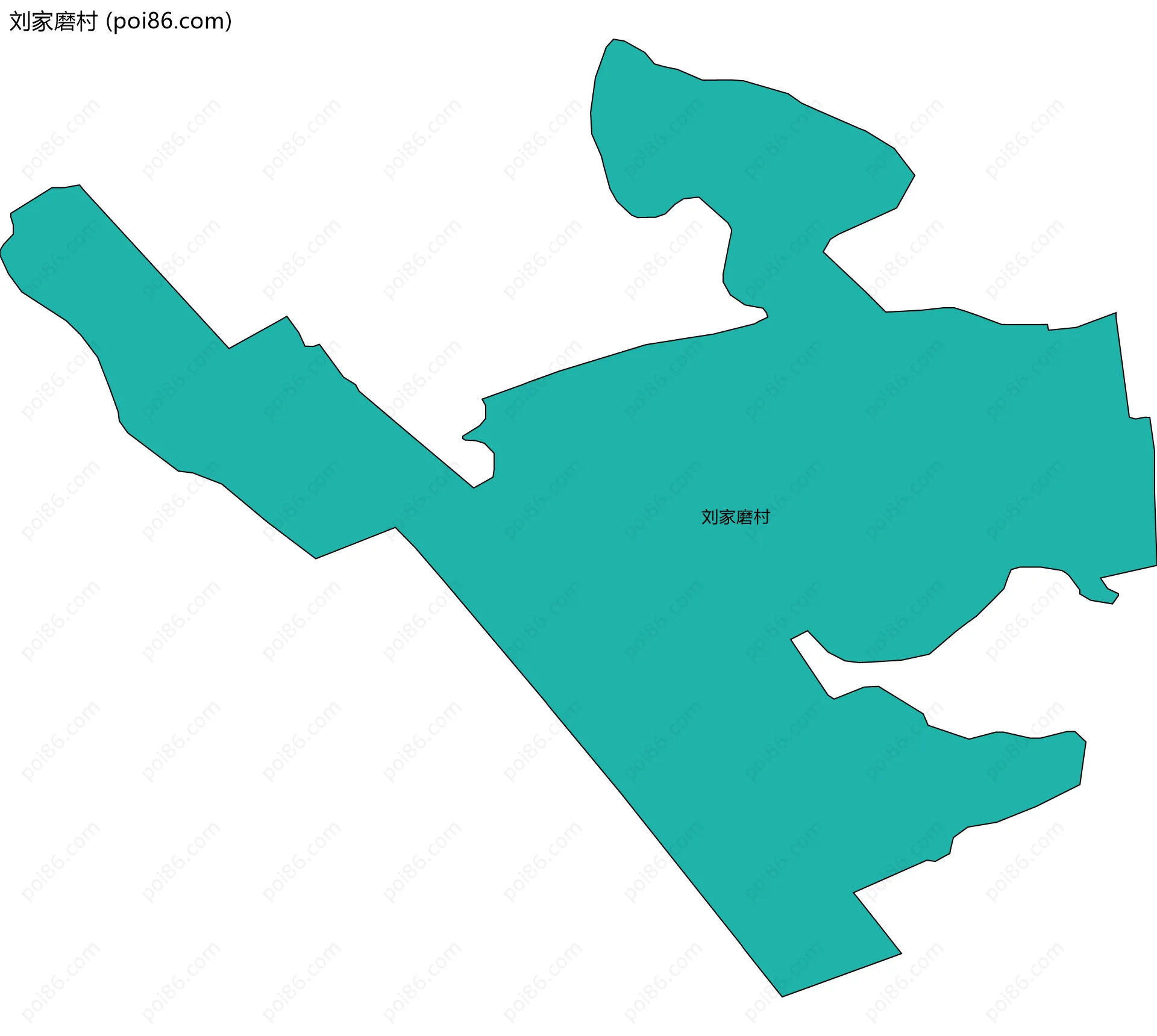 刘家磨村边界地图
