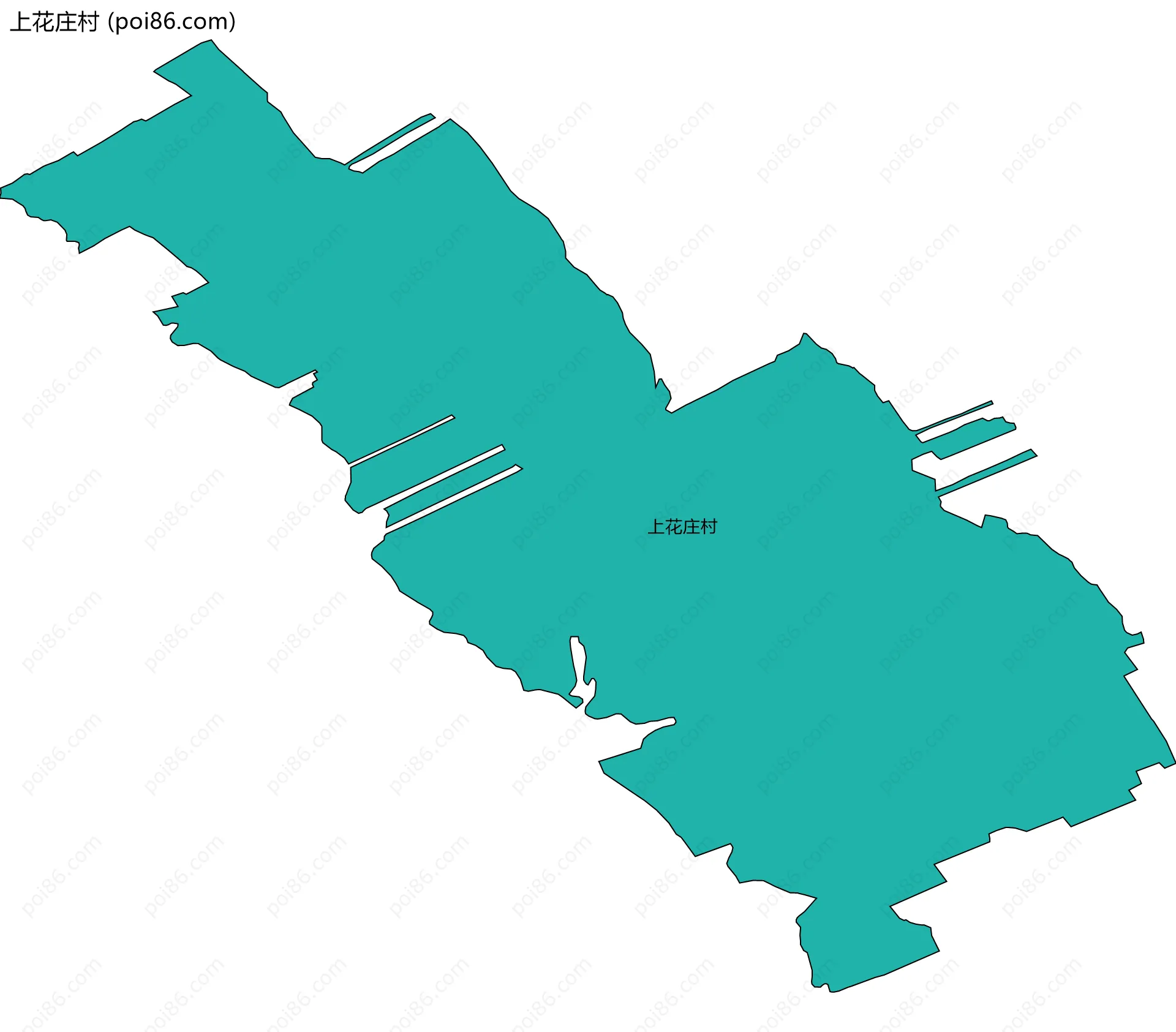 上花庄村边界地图