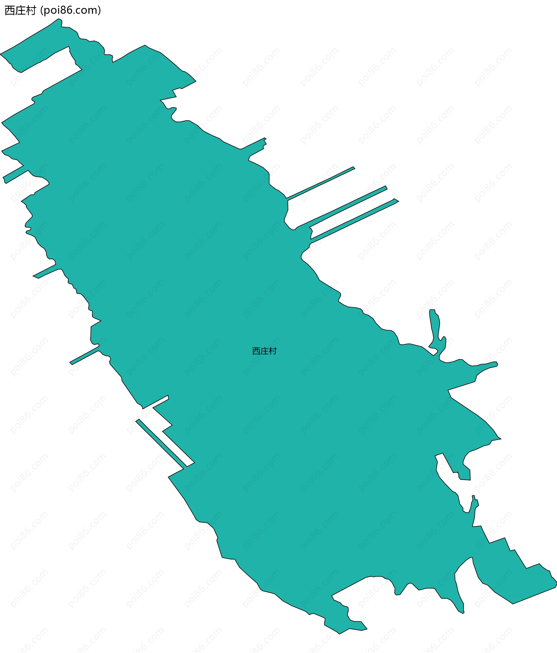 西庄村边界地图