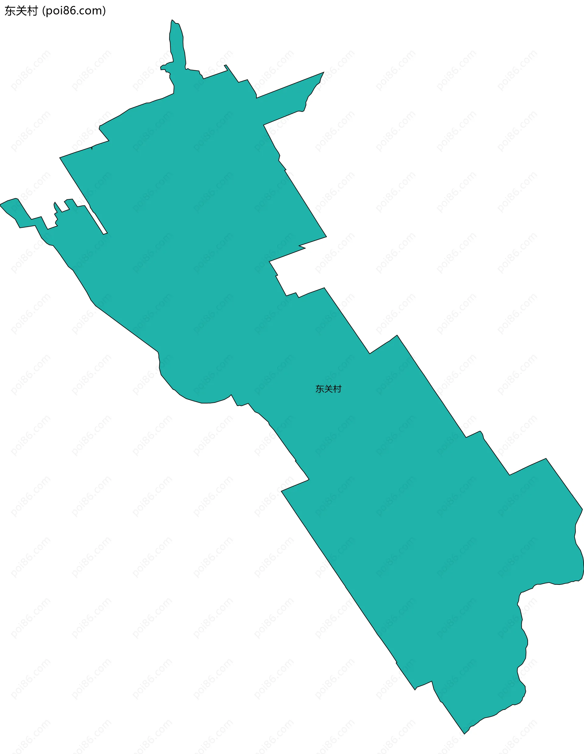 东关村边界地图