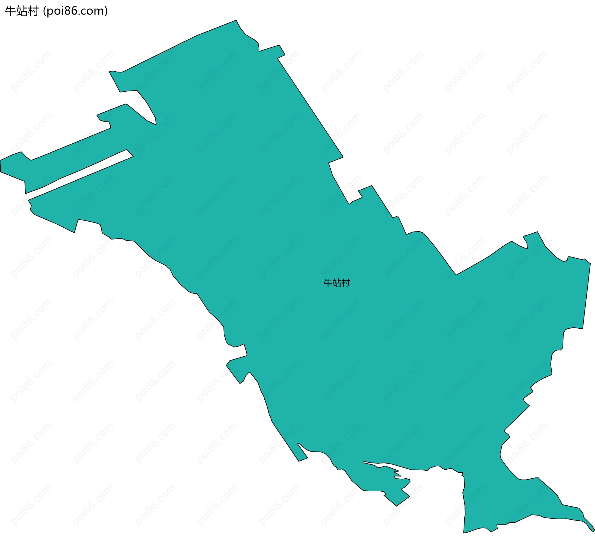 牛站村边界地图