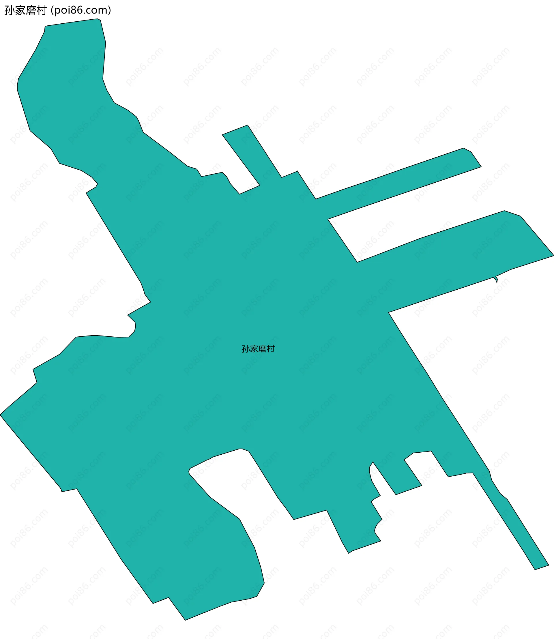 孙家磨村边界地图