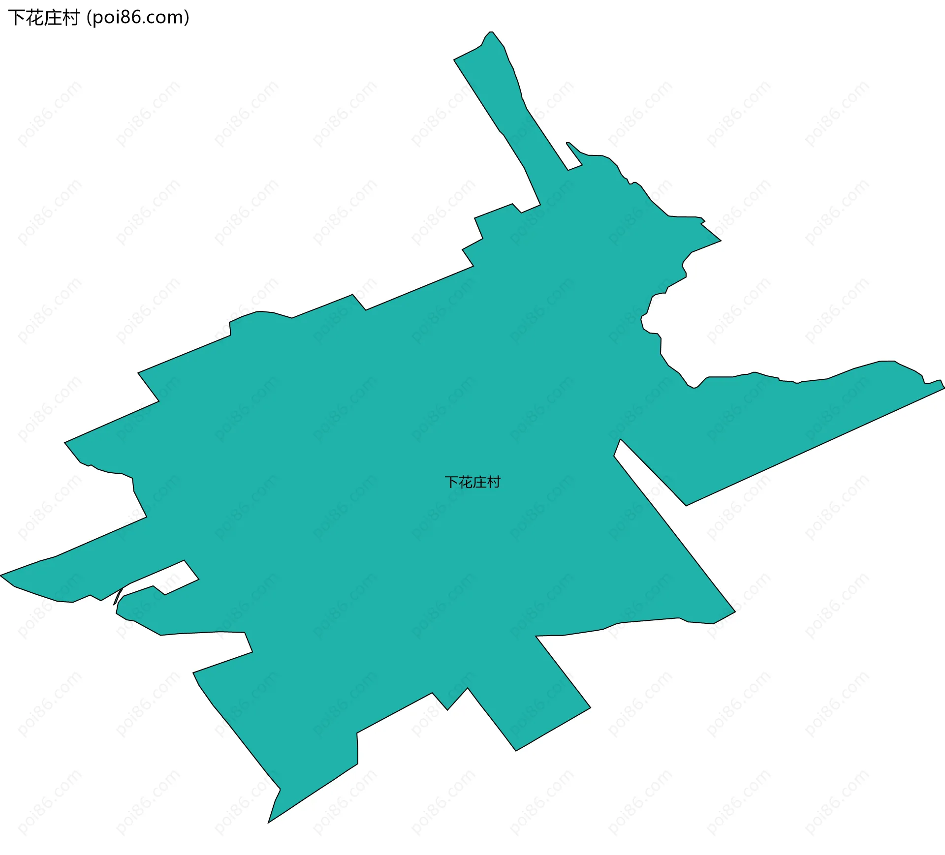 下花庄村边界地图