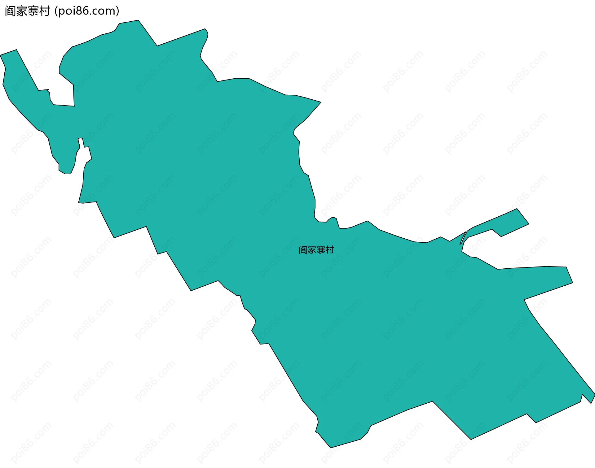 阎家寨村边界地图
