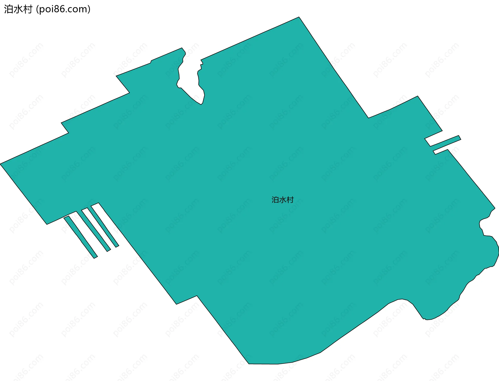 泊水村边界地图