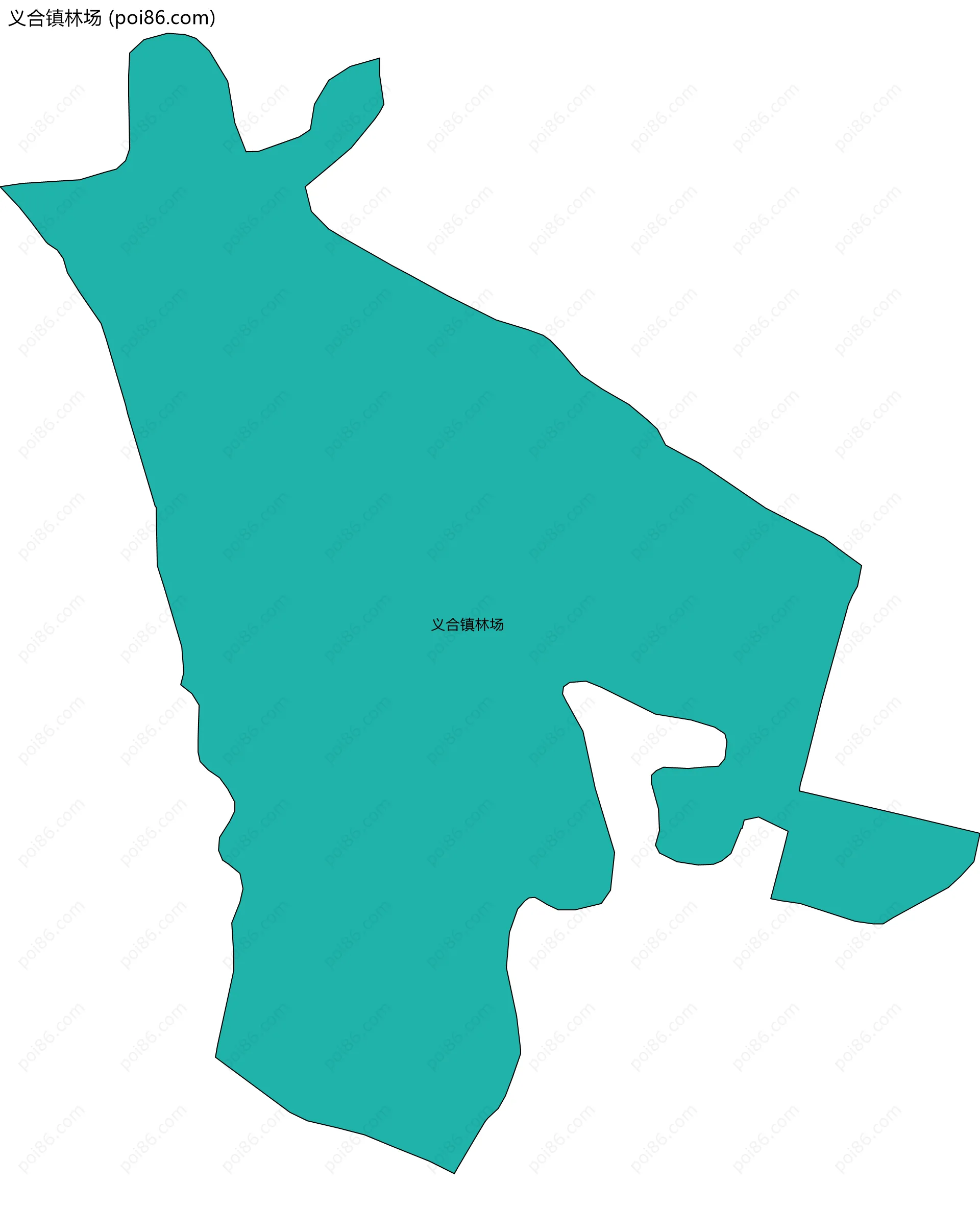 义合镇林场边界地图