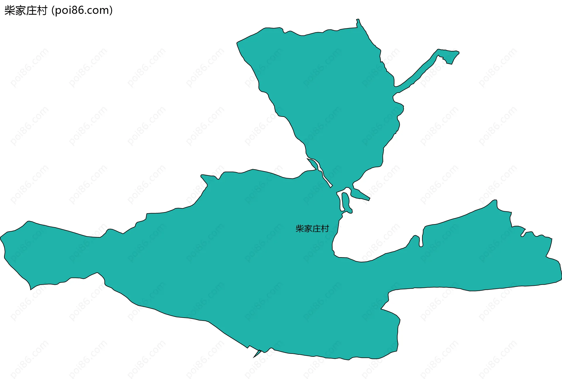 柴家庄村边界地图