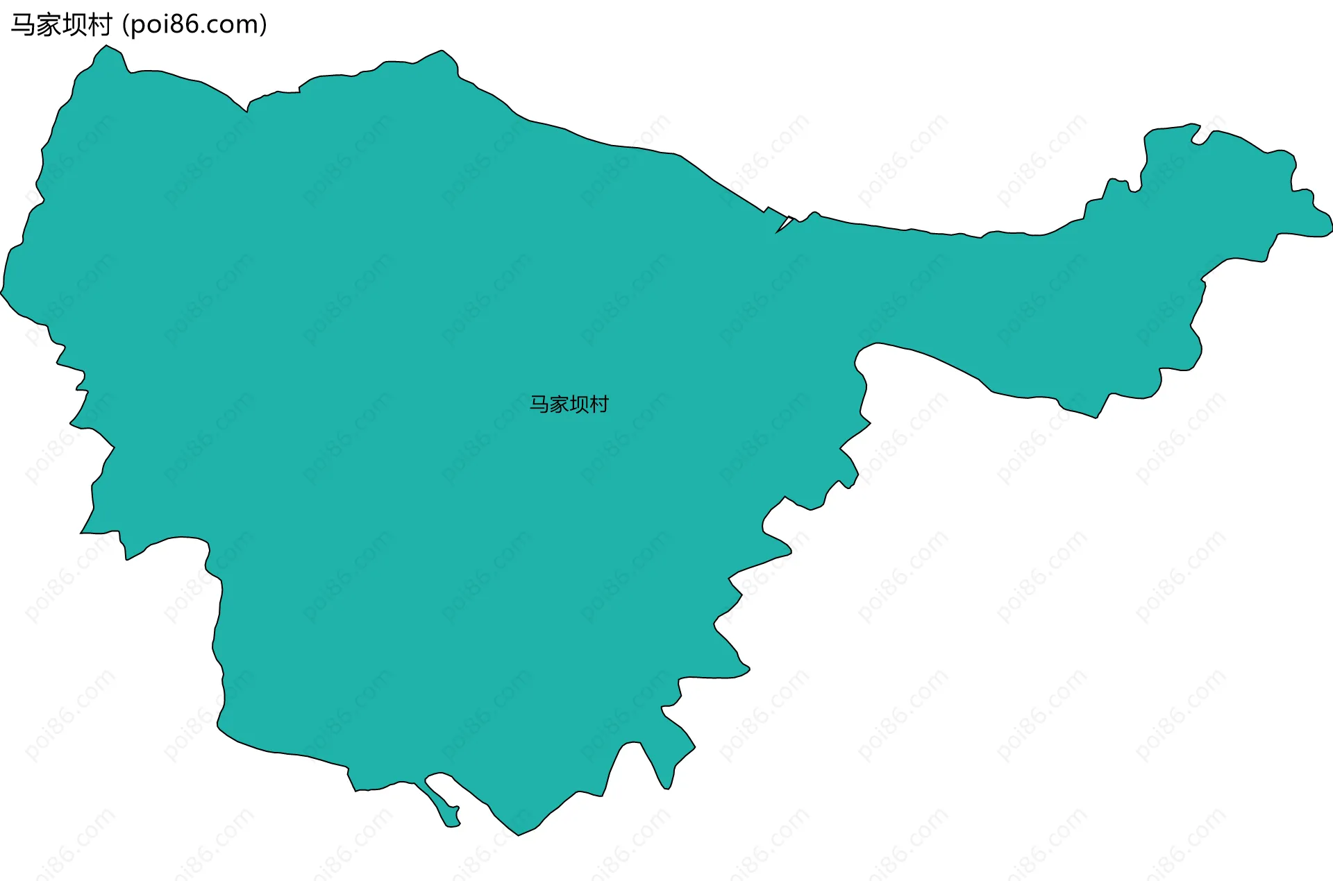 马家坝村边界地图