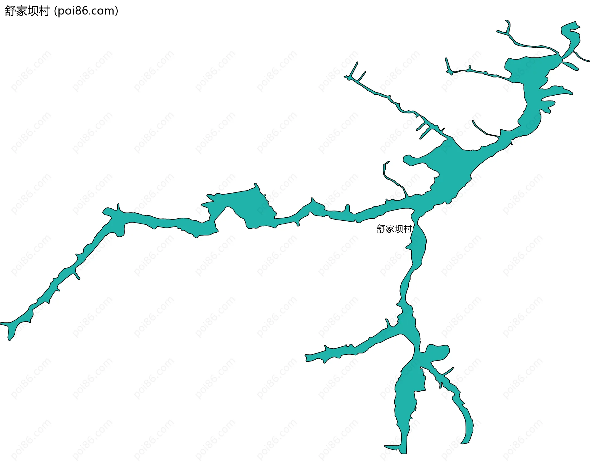 舒家坝村边界地图