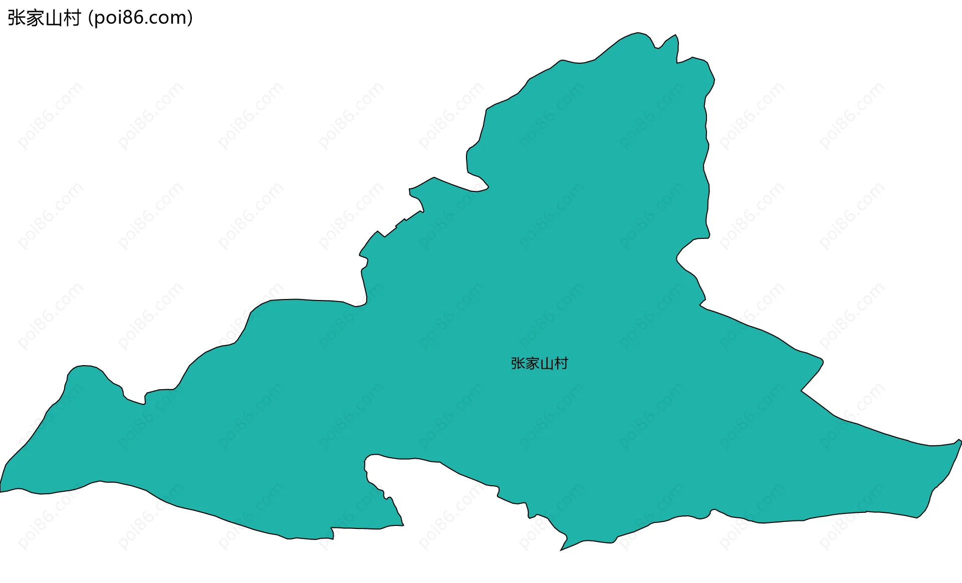 张家山村边界地图