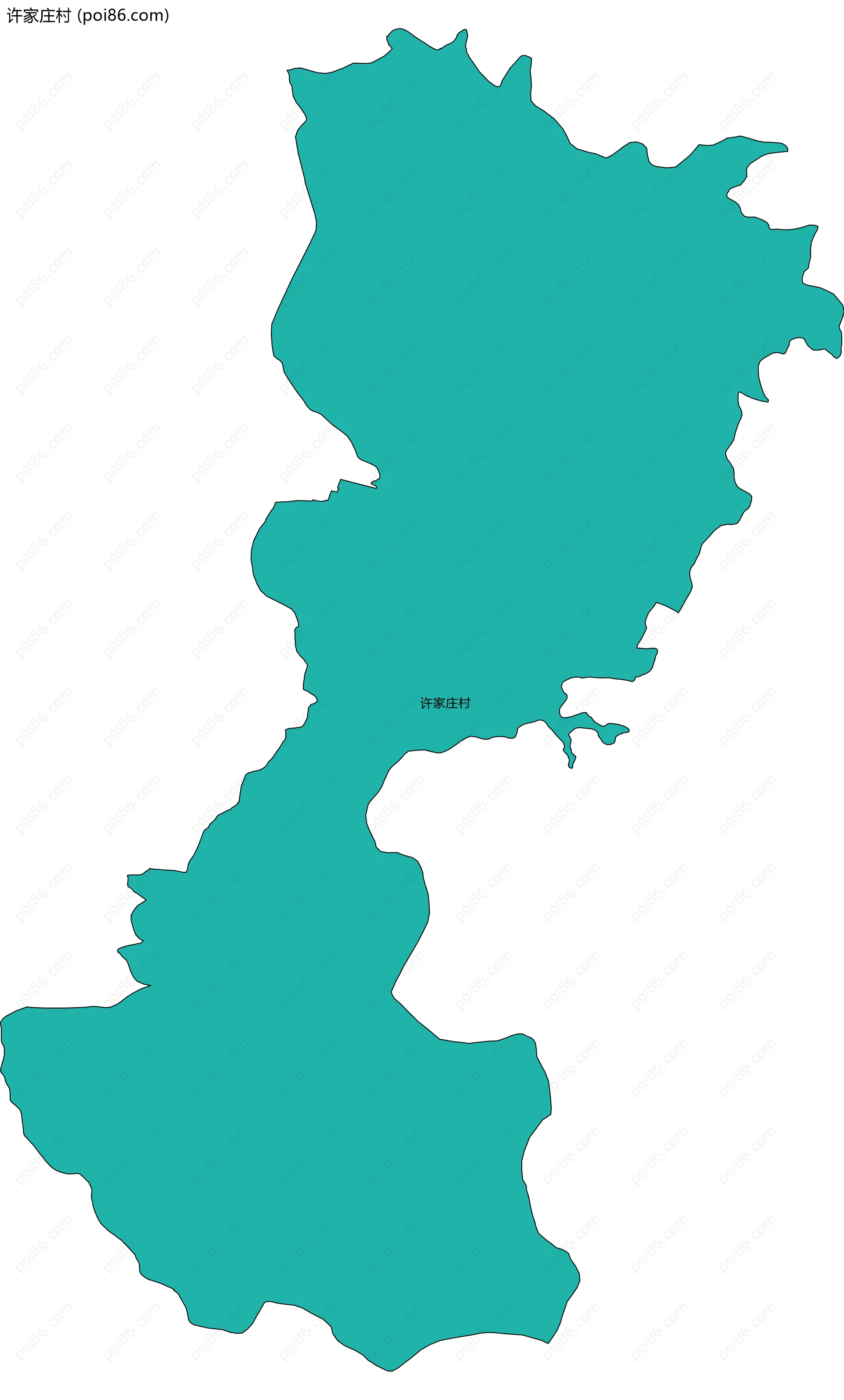 许家庄村边界地图