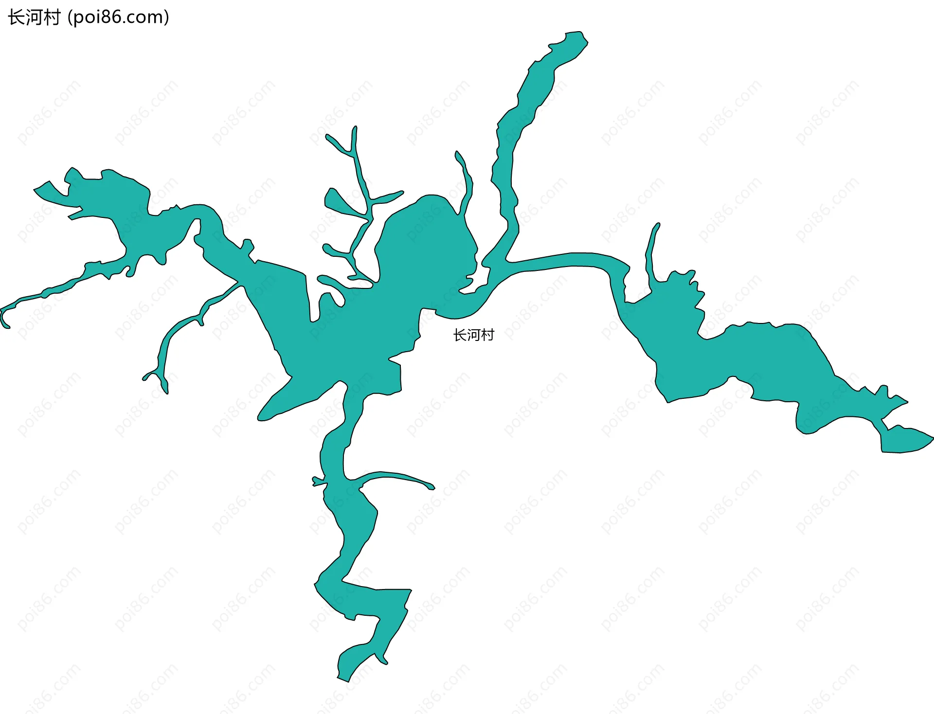 长河村边界地图