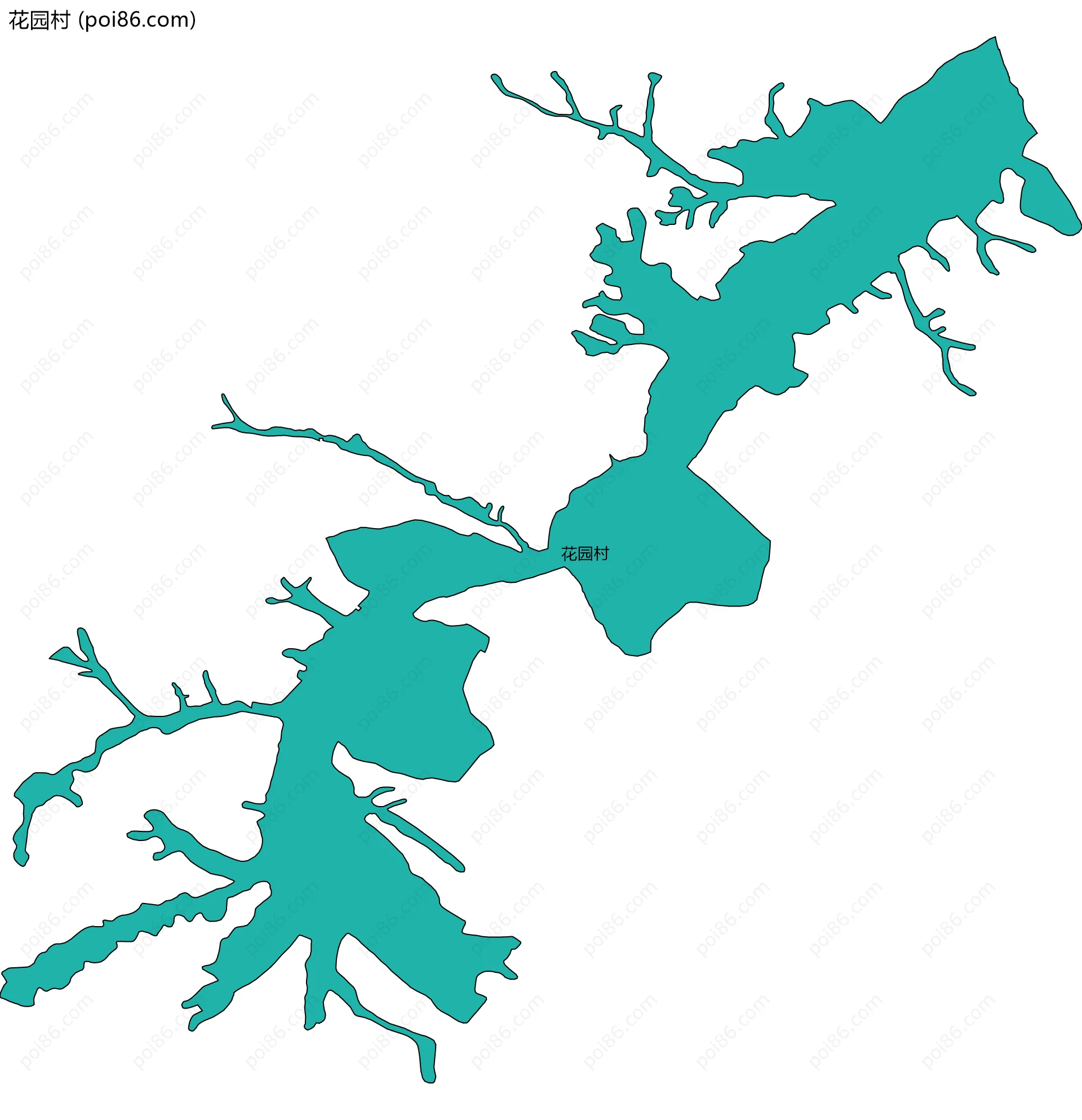 花园村边界地图